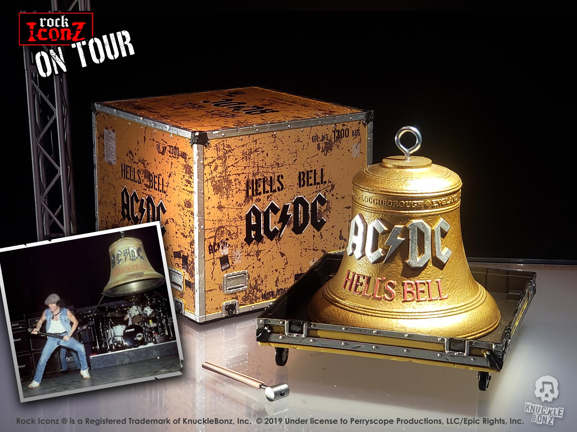 Our ACDC Hell's Bell Rock Iconz On Tour Collectible - Great live shot of Frontman Brian Johnson