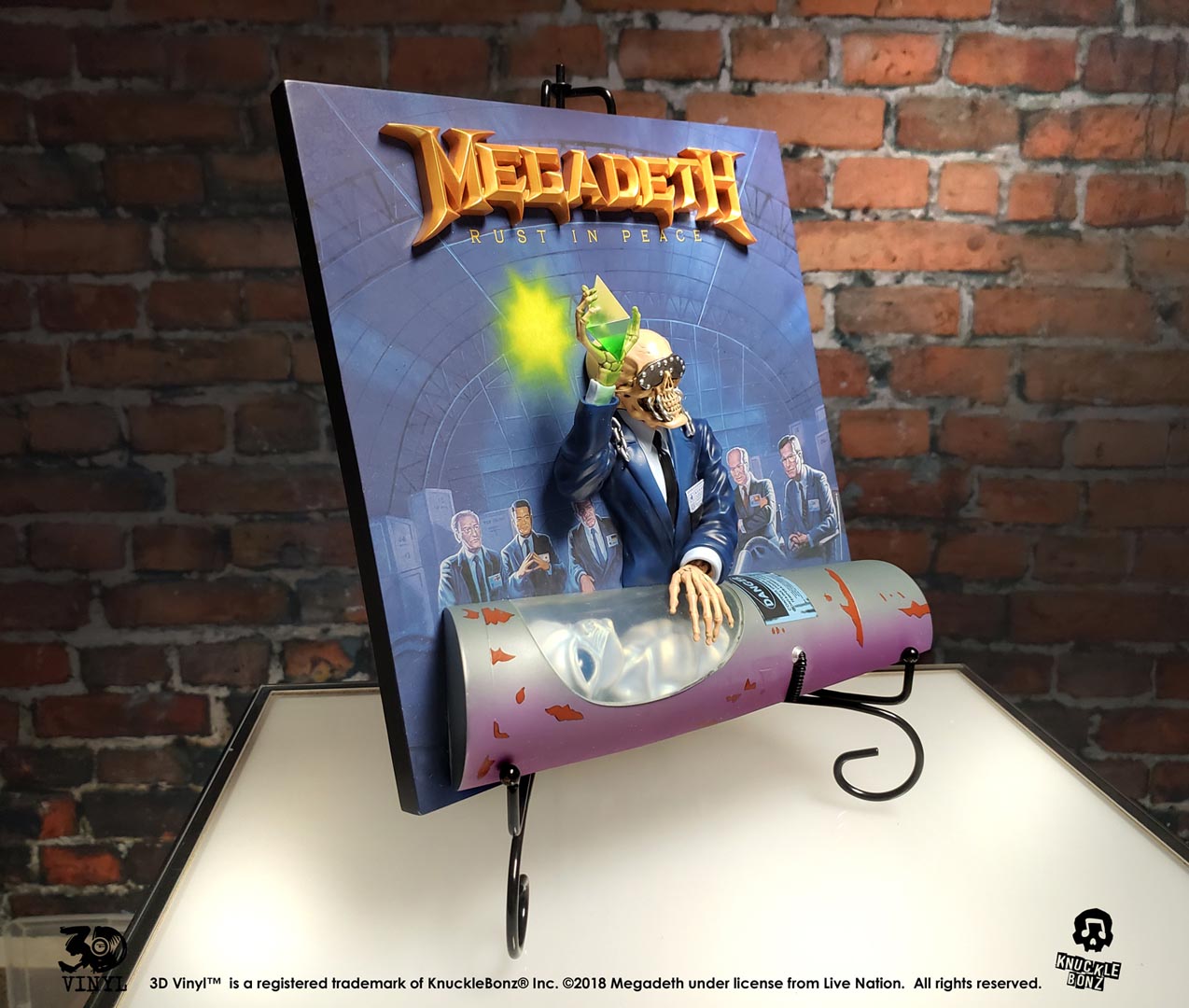 Reflecting on KnuckleBonz 3D Vinyl Collectible Statue Series - Megadeth and Vic Rattlehead