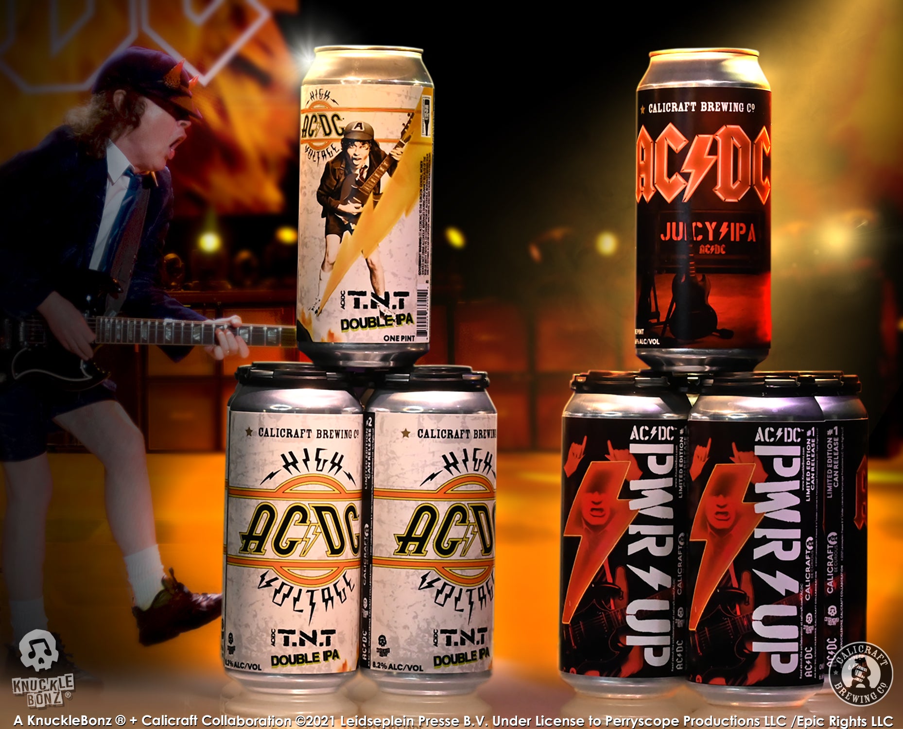 KnuckleBonz, Inc. and Calicraft Brewing Co. Join forces to offer Two AC/DC Collaboration Beers