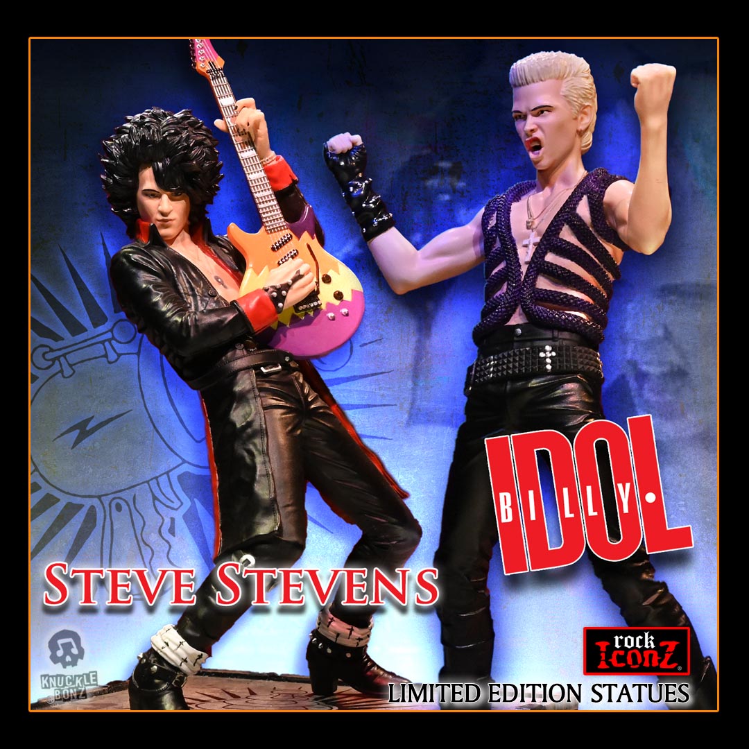 Steve Stevens w/ Billy Rock Iconz Statues Launched