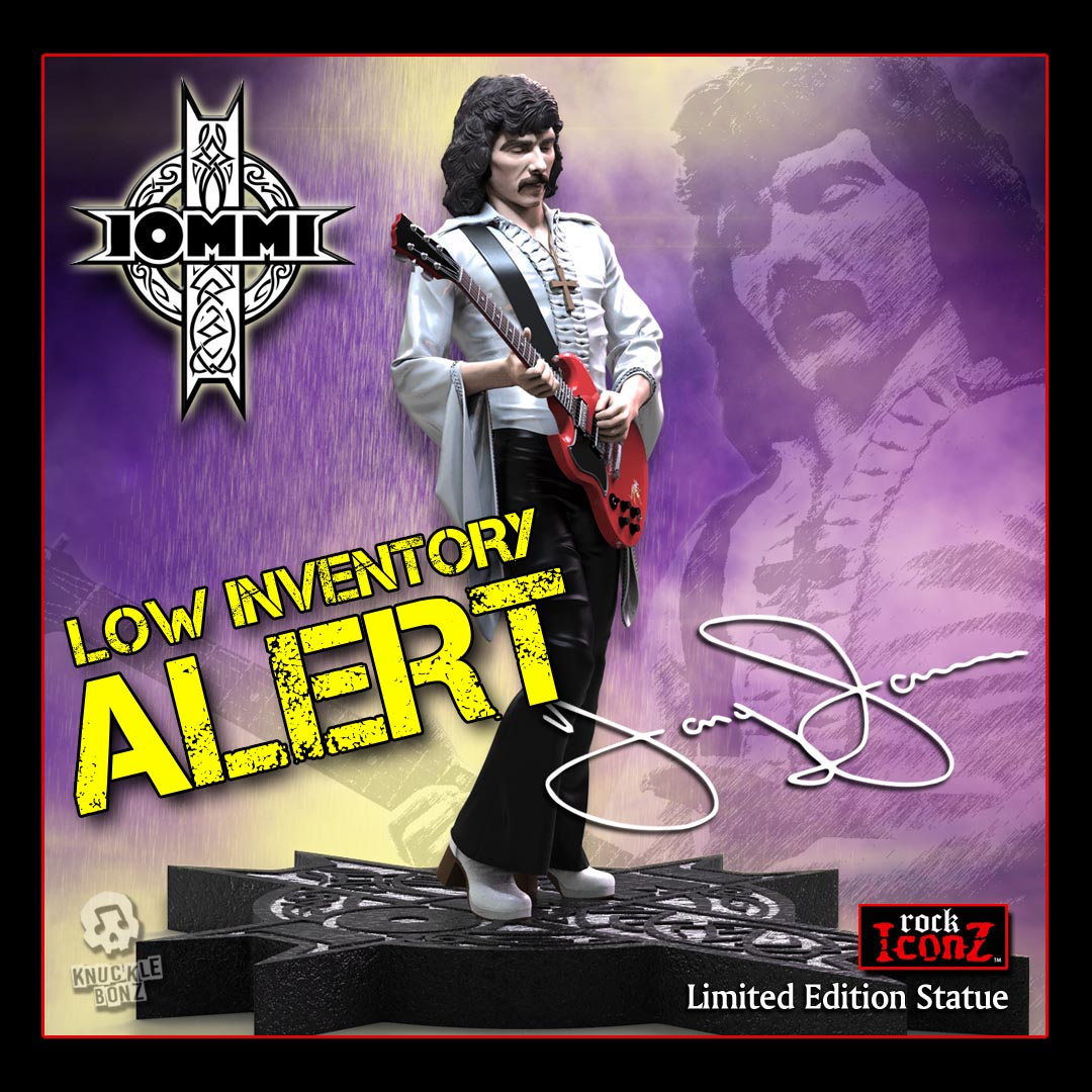 Low Inventory Alert - Tony Iommi KnuckleBonz Rock Iconz Statue