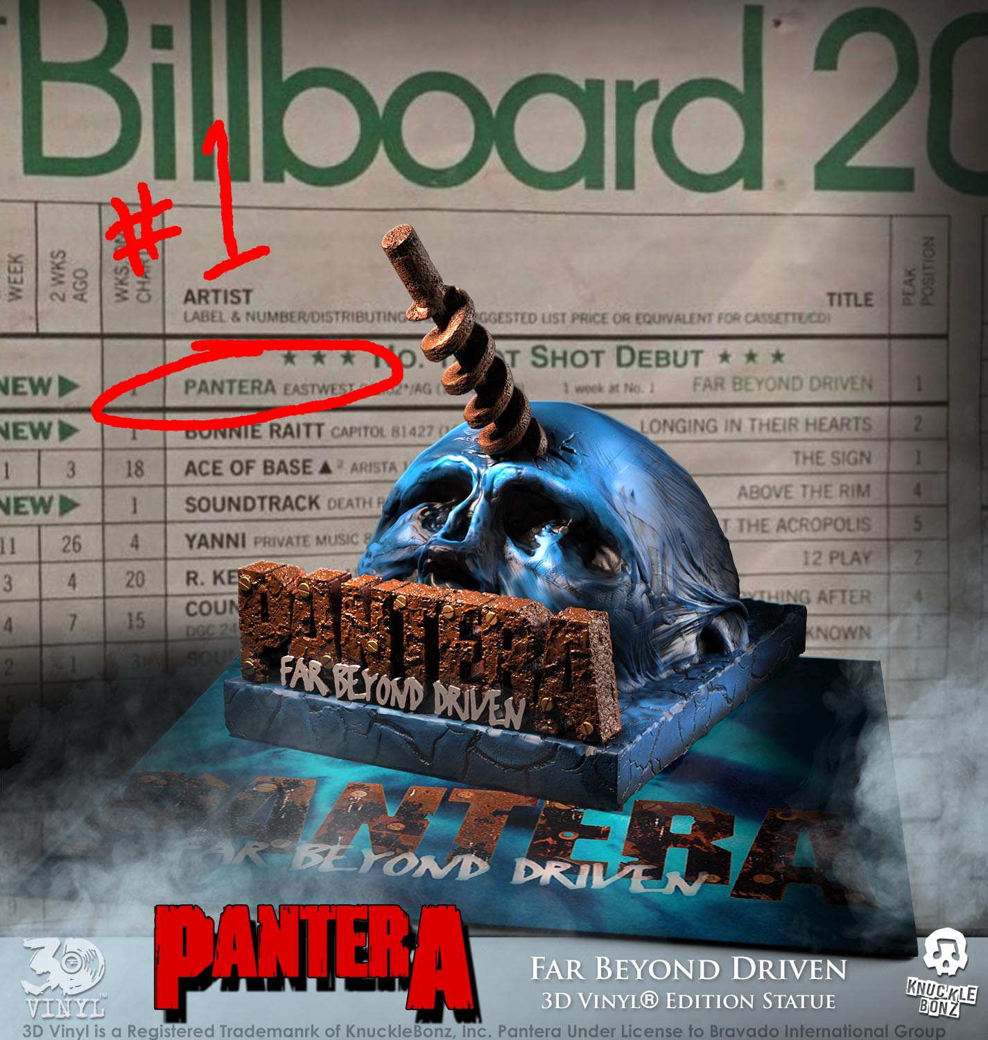 Pantera Far Beyond Driven Peaked at #1  - What a Subject for KnuckleBonz 3D Vinyl