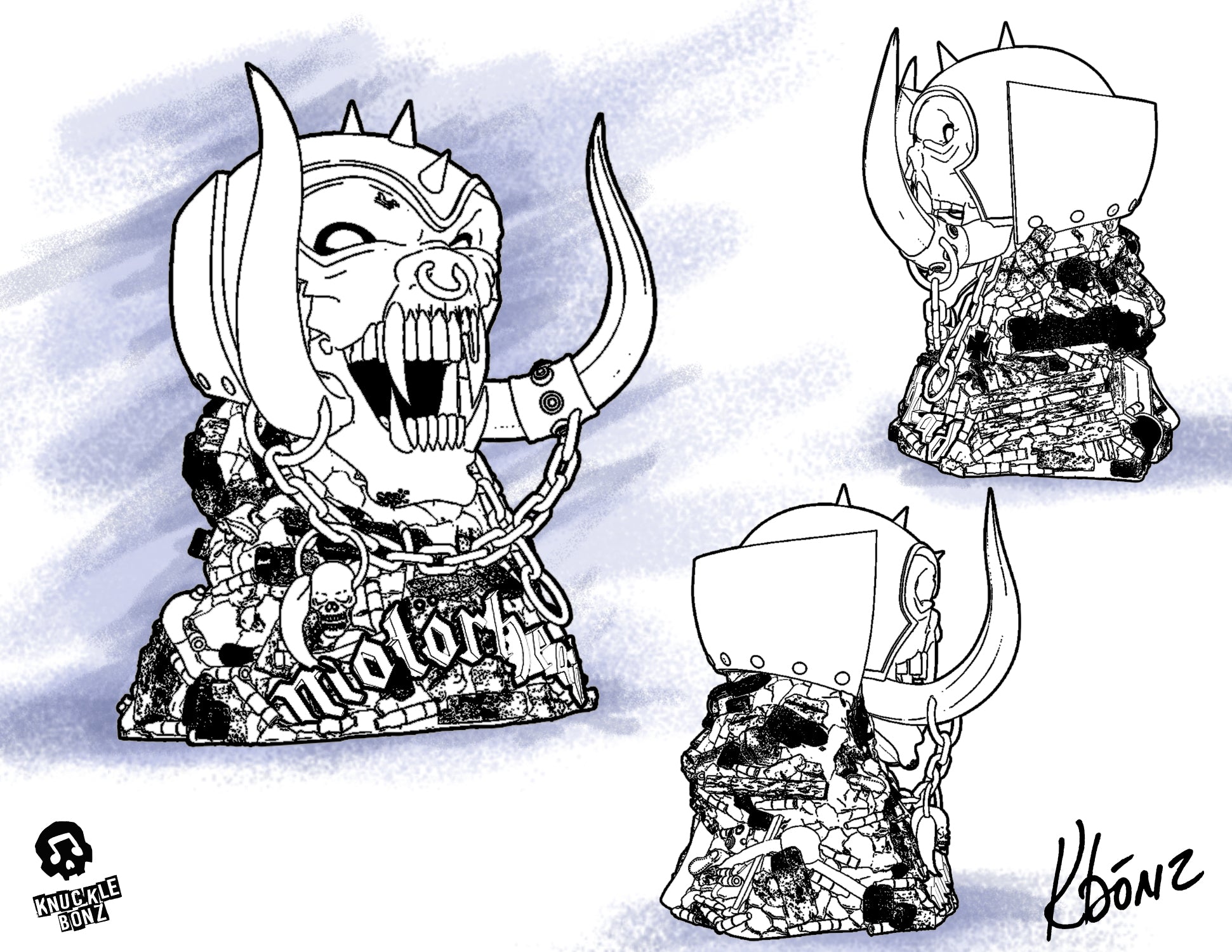 Motorhead Warpig - Rock Iconz Statue - Some Design Issues for 3D