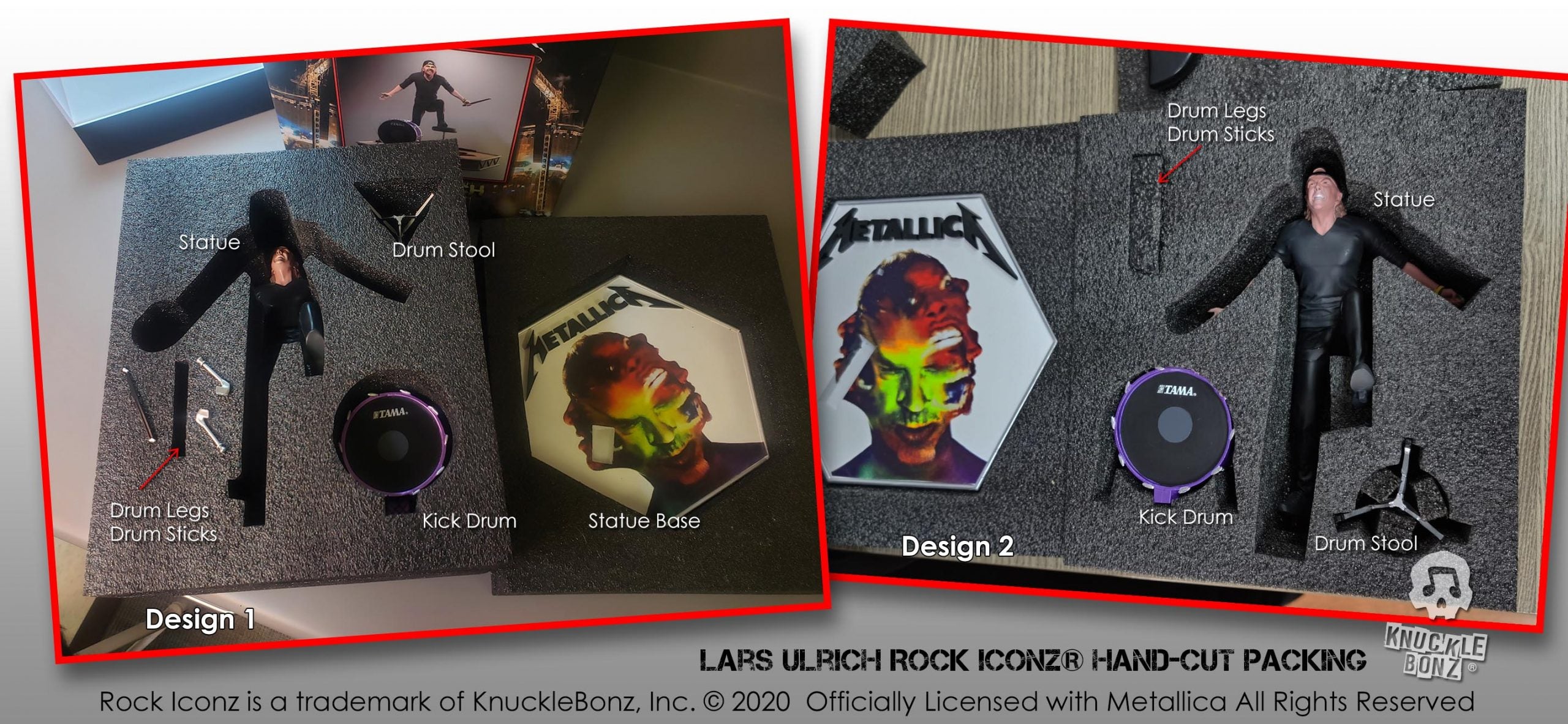 Metallica Lars Ulrich Custom Packing - Rock Iconz