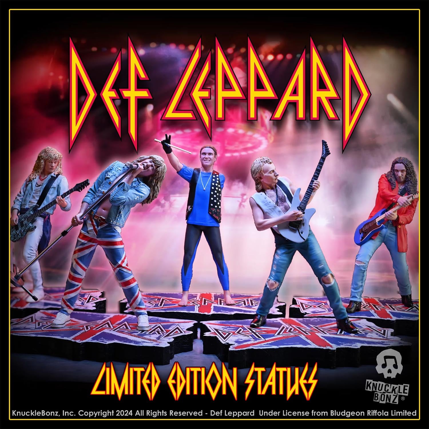 Def Leppard KnuckleBonz Statue Set