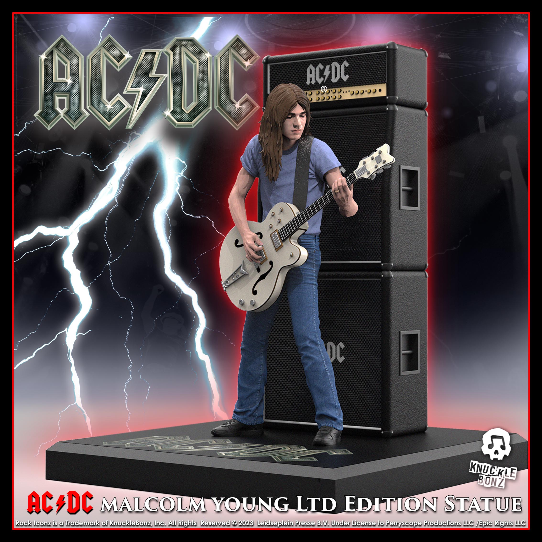 AC/DC Malcolm Young II KnuckleBonz Statue