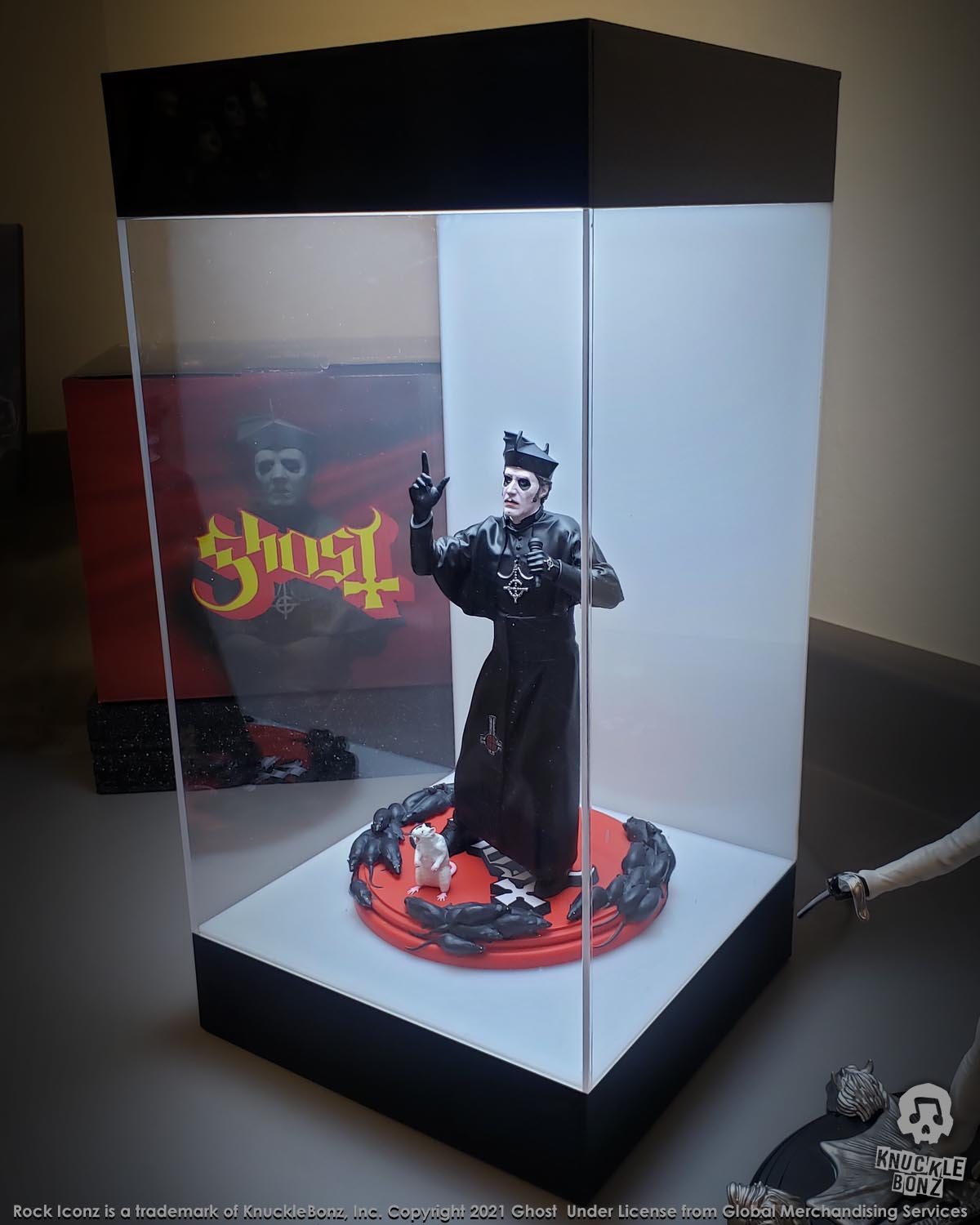 Ghost Cardinal Copia Black Cassock (Variant) KnuckleBonz Statue