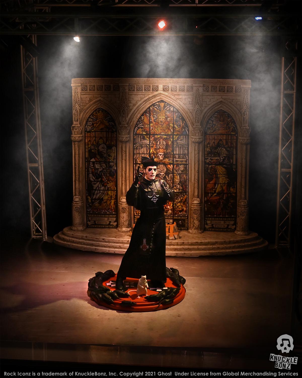 Ghost Cardinal Copia Black Cassock (Variant) KnuckleBonz Statue