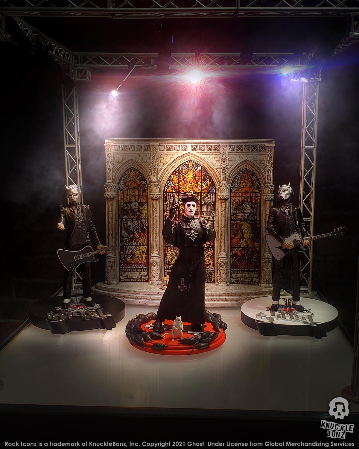 Ghost Cardinal Copia Black Cassock (Variant) KnuckleBonz Statue