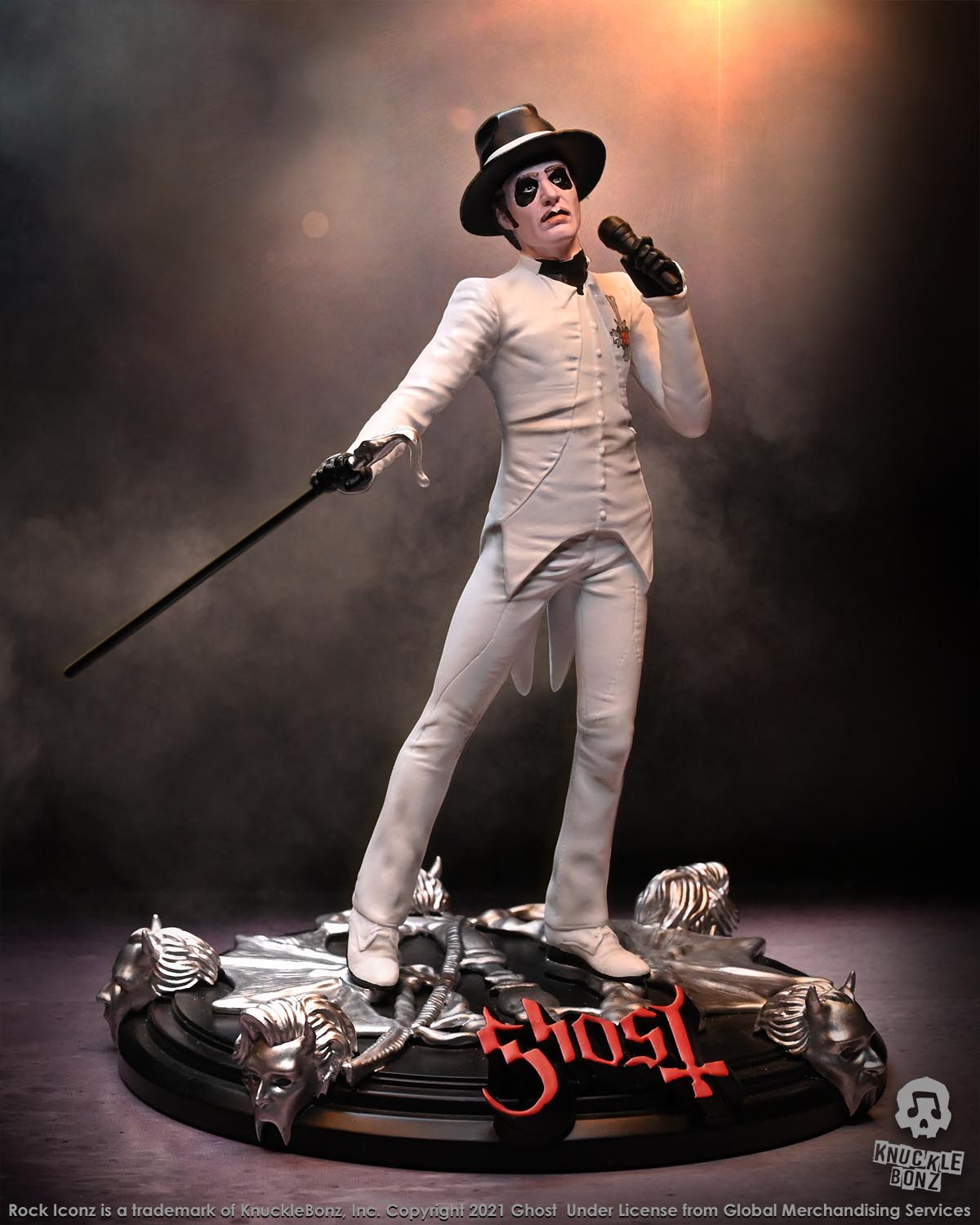 Ghost Cardinal Copia White Tuxedo (Variant) KnuckleBonz Statue