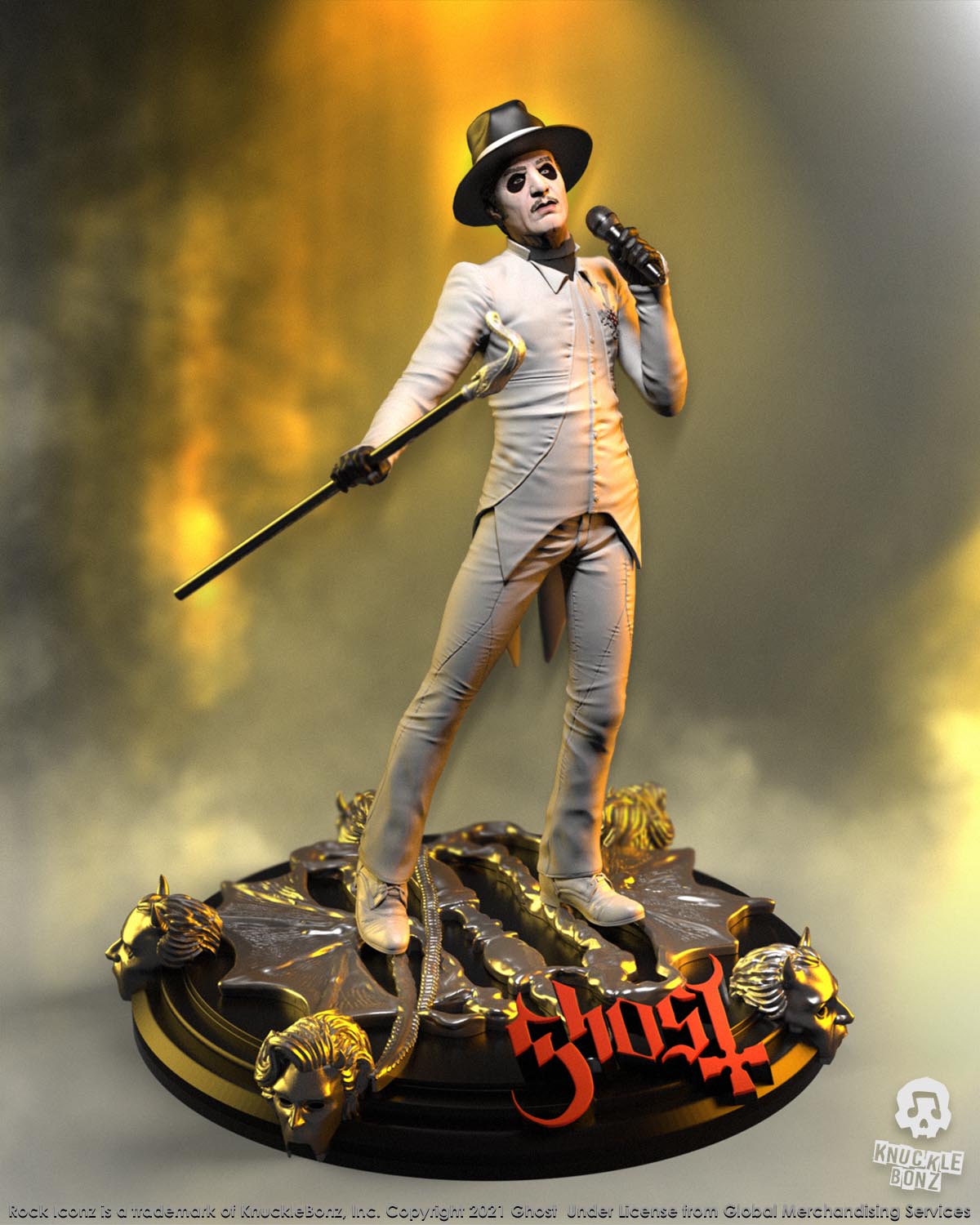 Ghost Cardinal Copia White Tuxedo (Variant) KnuckleBonz Statue