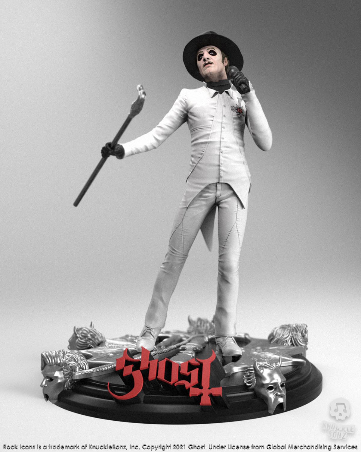 Ghost Cardinal Copia White Tuxedo (Variant) KnuckleBonz Statue