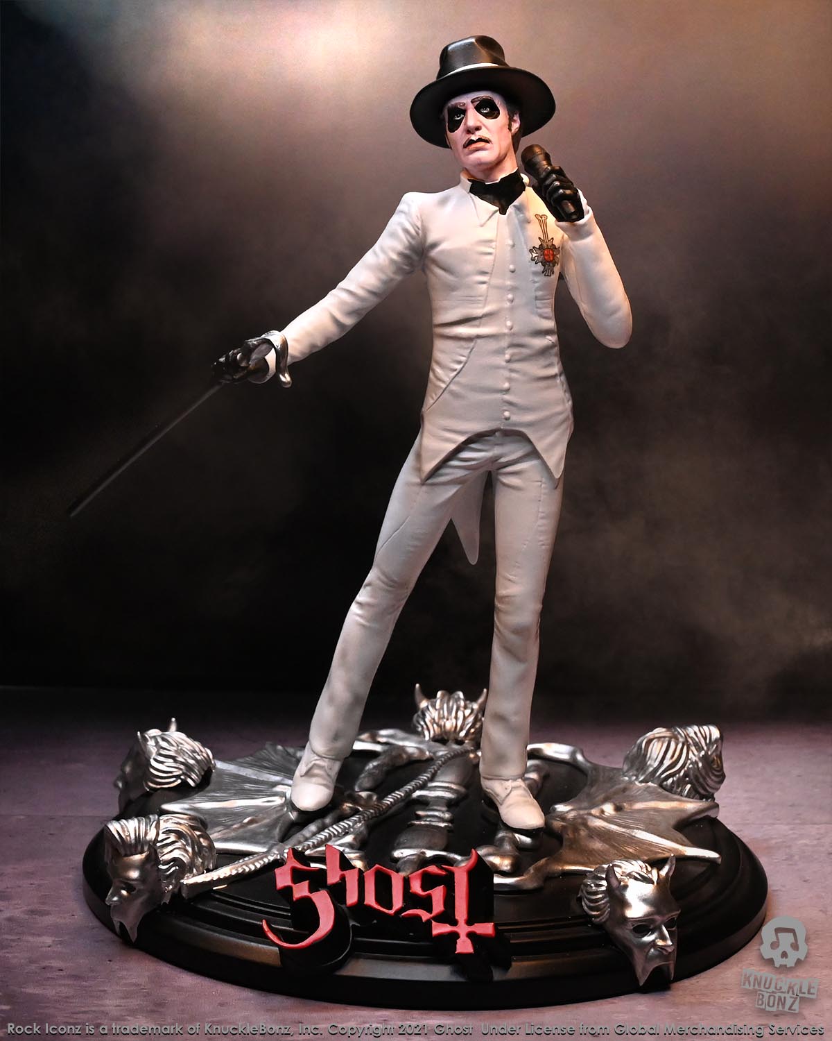 Ghost Cardinal Copia White Tuxedo (Variant) KnuckleBonz Statue