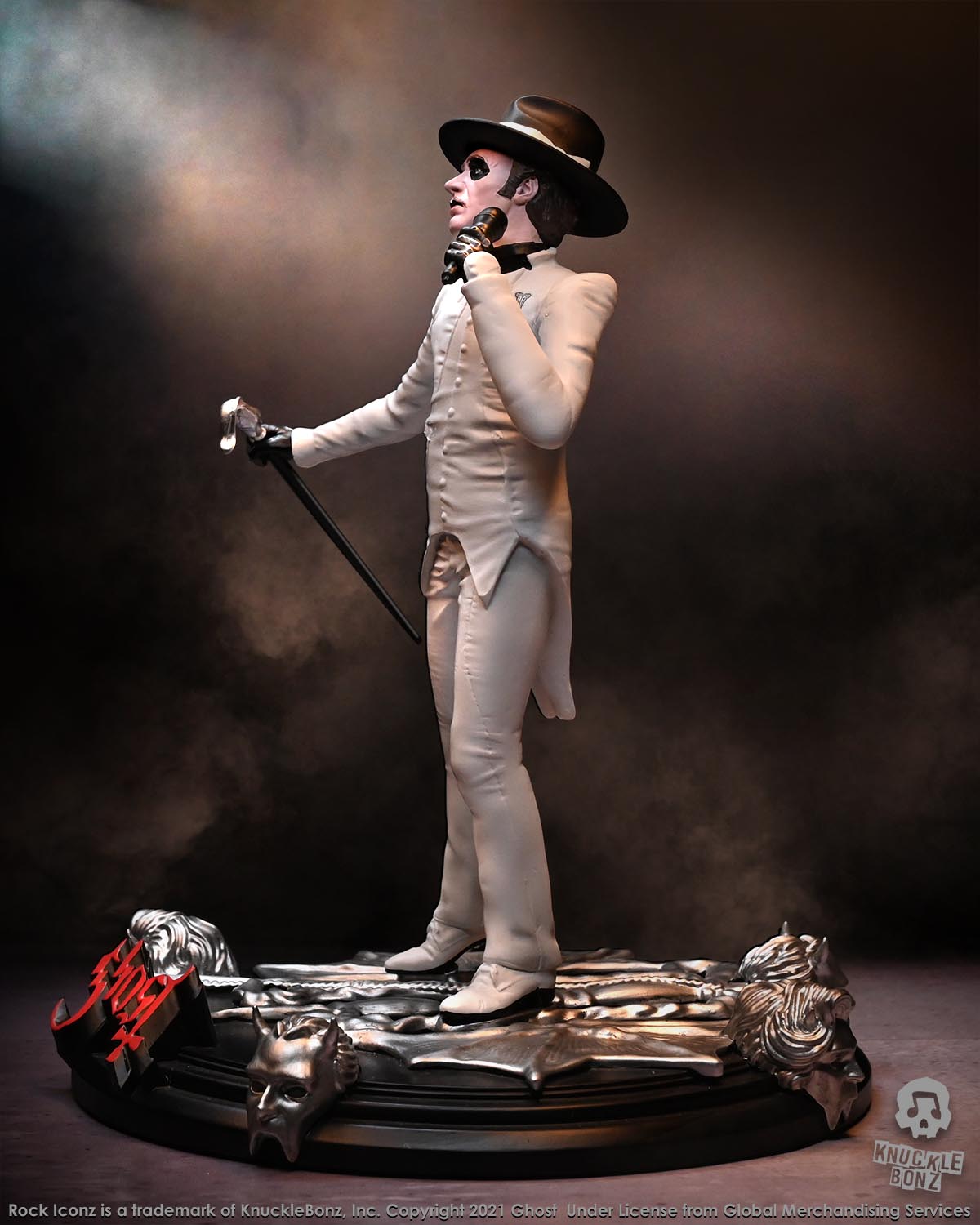 Ghost Cardinal Copia White Tuxedo (Variant) KnuckleBonz Statue