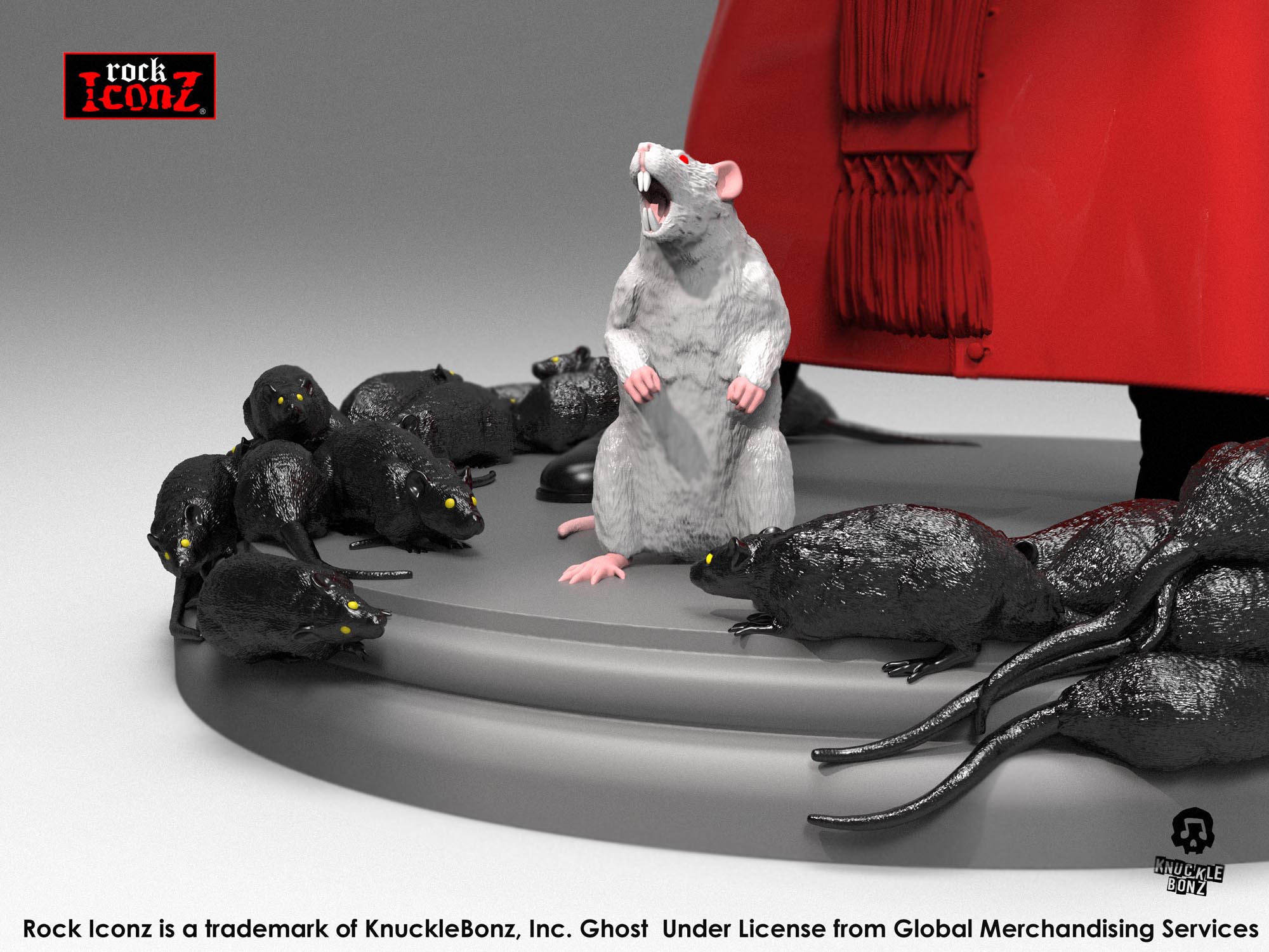 Ghost Cardinal Copia (Red Cassock) KnuckleBonz Statue