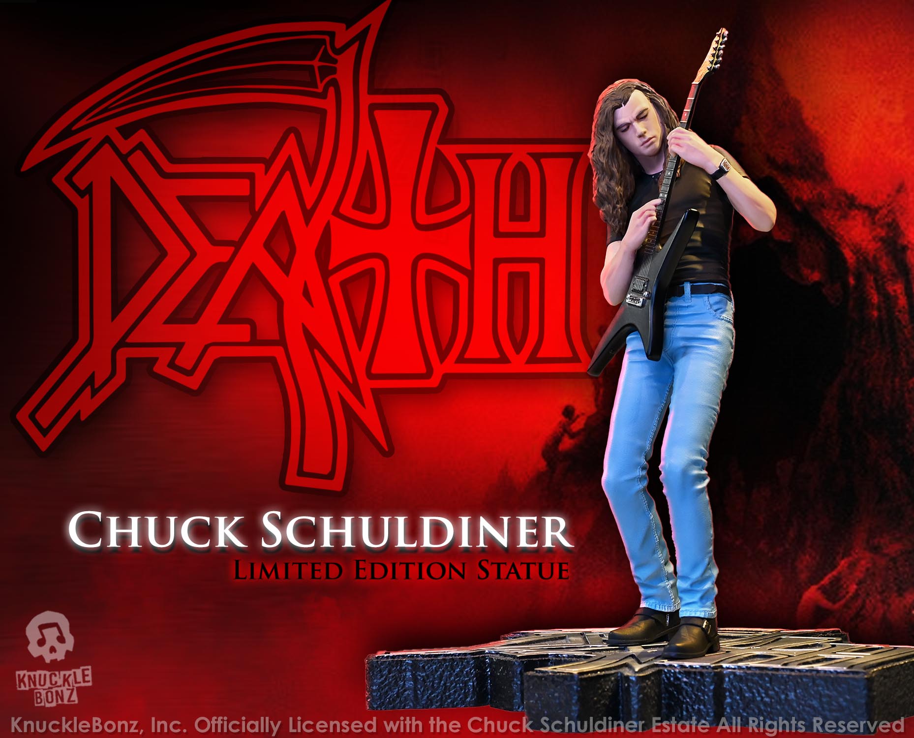 Death Chuck Schuldiner KnuckleBonz Statue