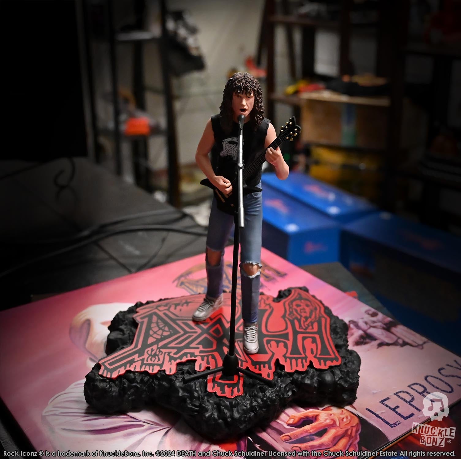 Death Chuck Schuldiner II KnuckleBonz Statue