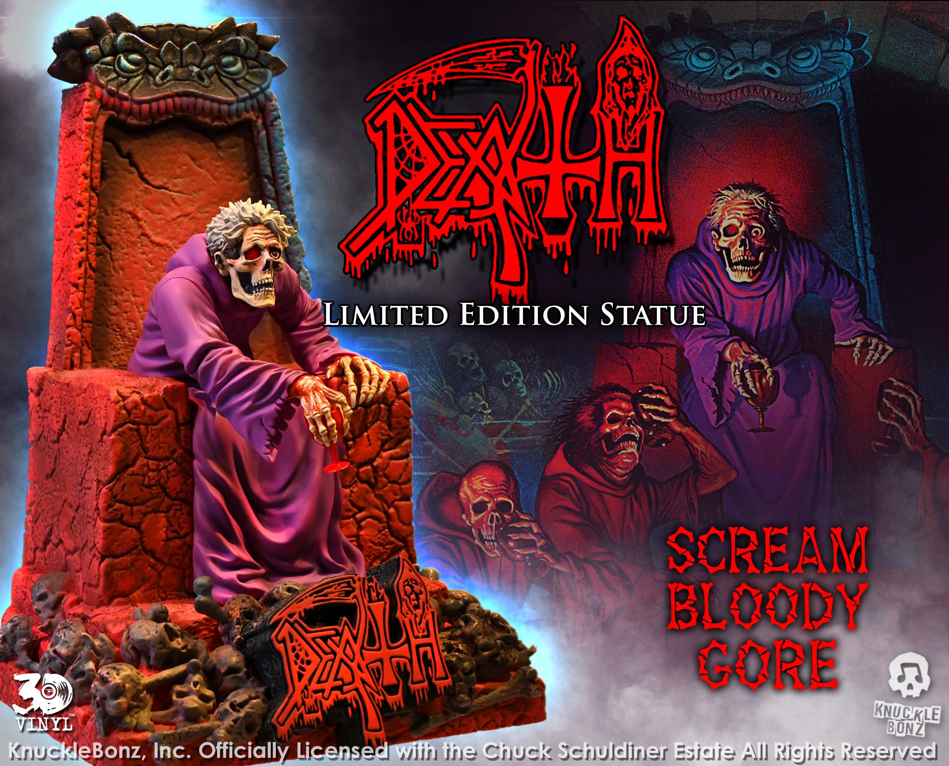 Death Scream Bloody Gore KnuckleBonz Statue