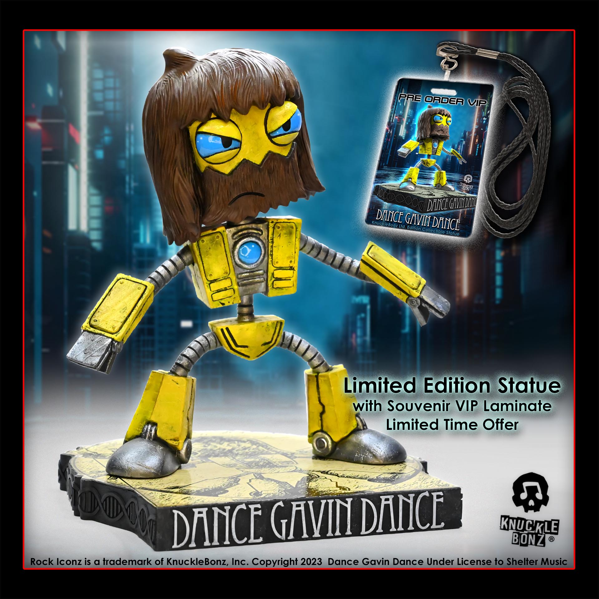 Dance Gavin Dance Robot KnuckleBonz Statue