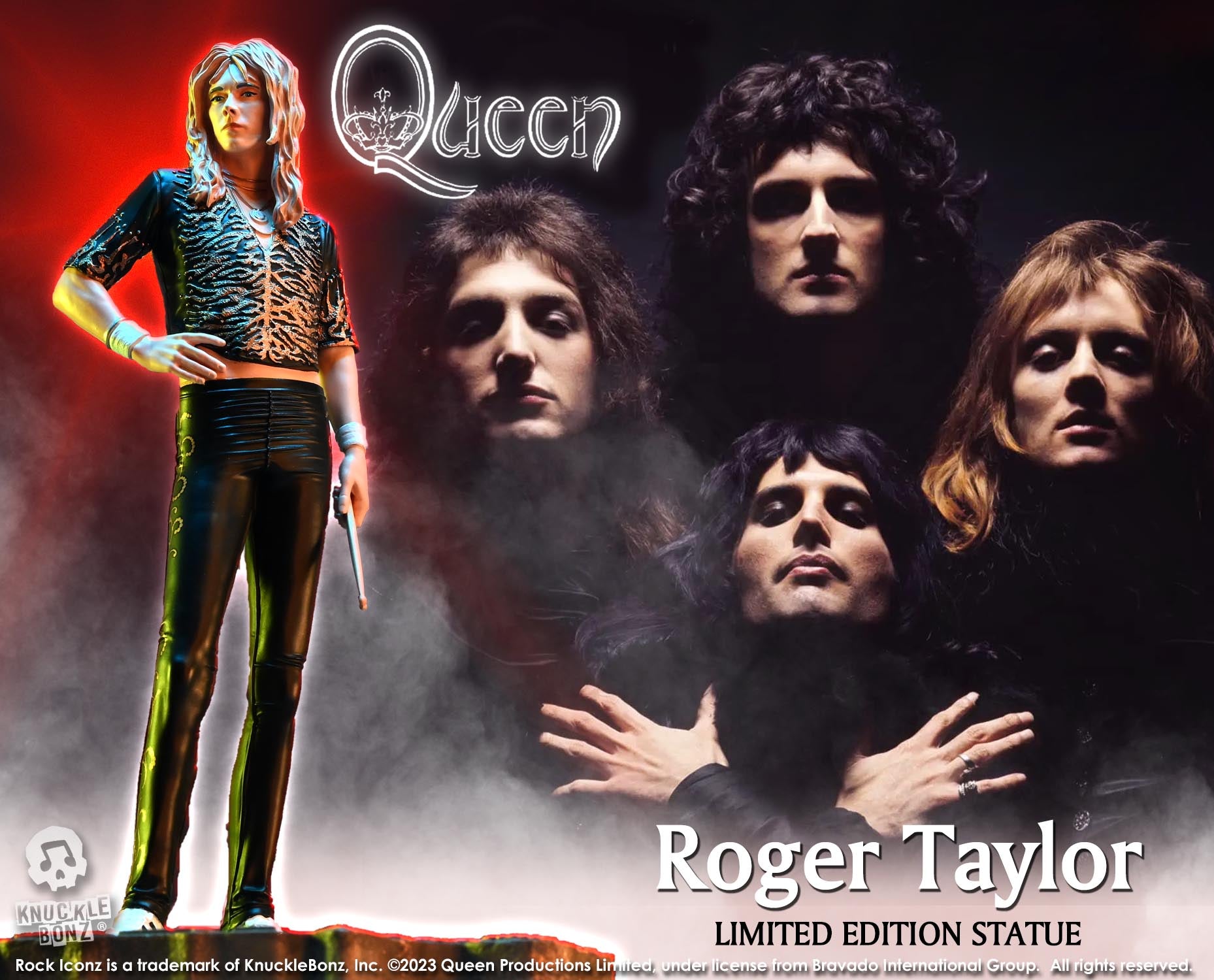 Queen II Roger Taylor KnuckleBonz Statue