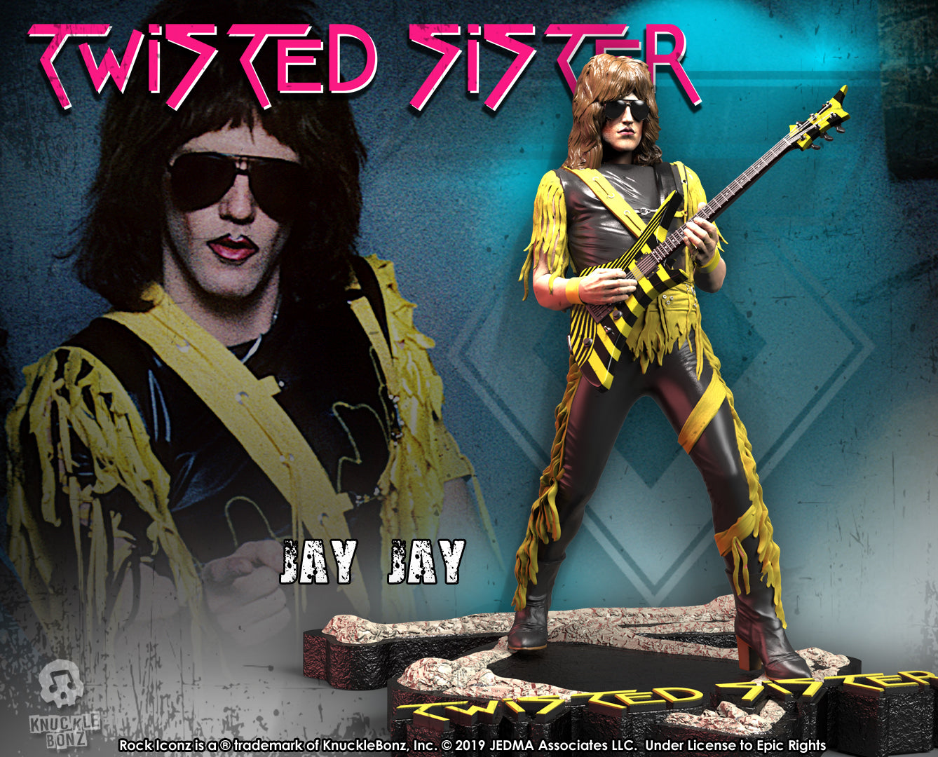 Jay Jay French (Twisted Sister) KnuckleBonz Statue