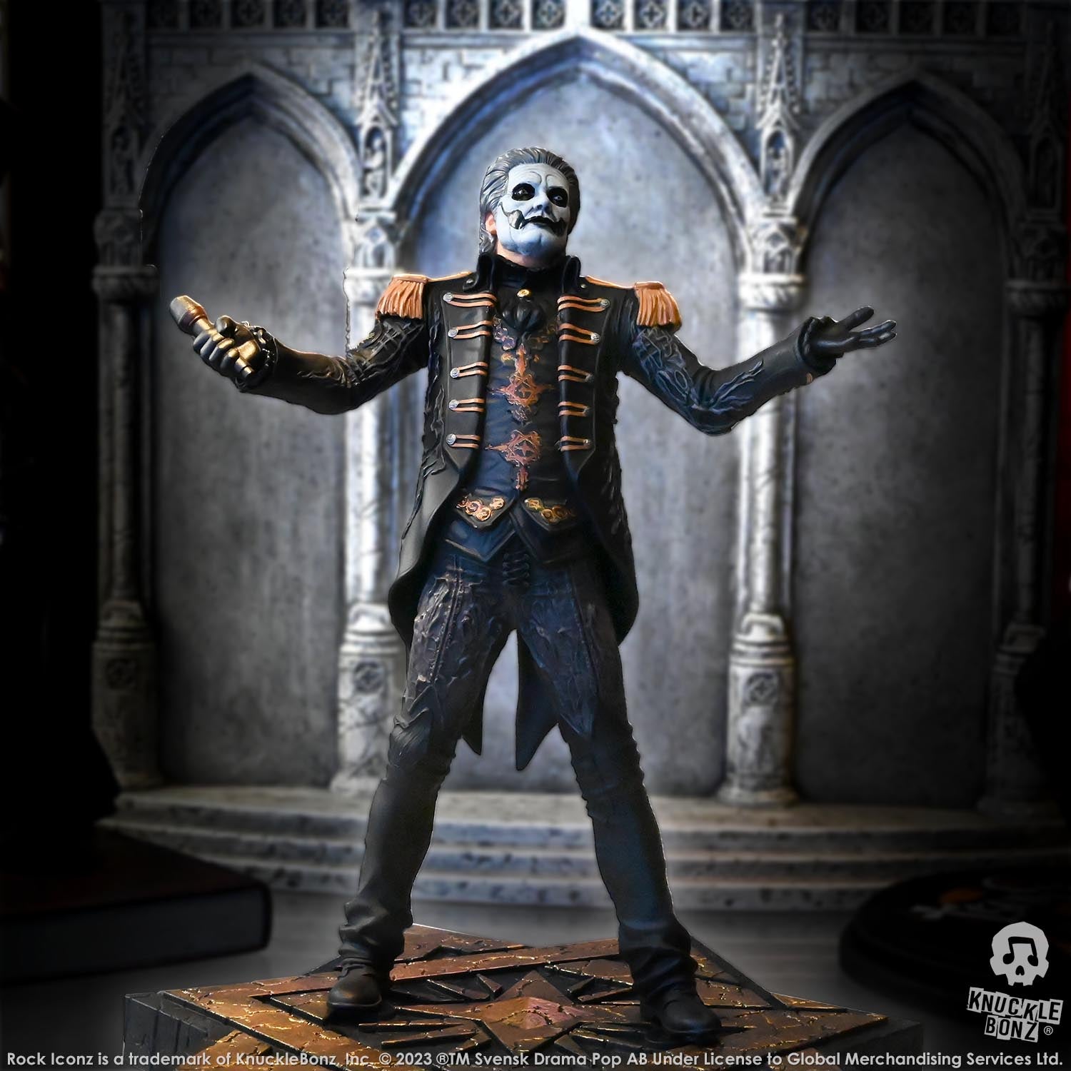 Ghost Papa Emeritus IV Military Jacket KnuckleBonz Statue