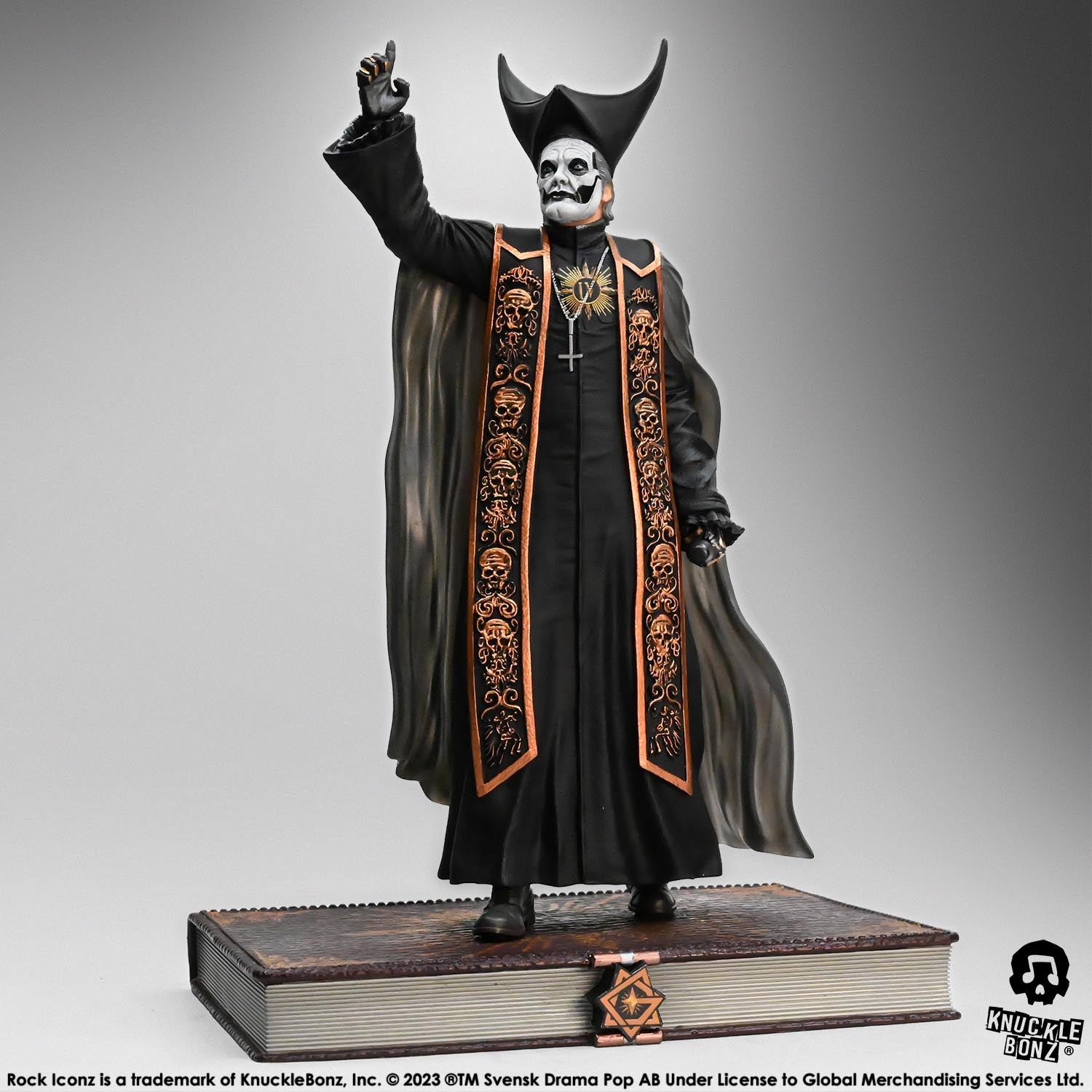 Ghost Papa Emeritus IV Black Robes KnuckleBonz Statue