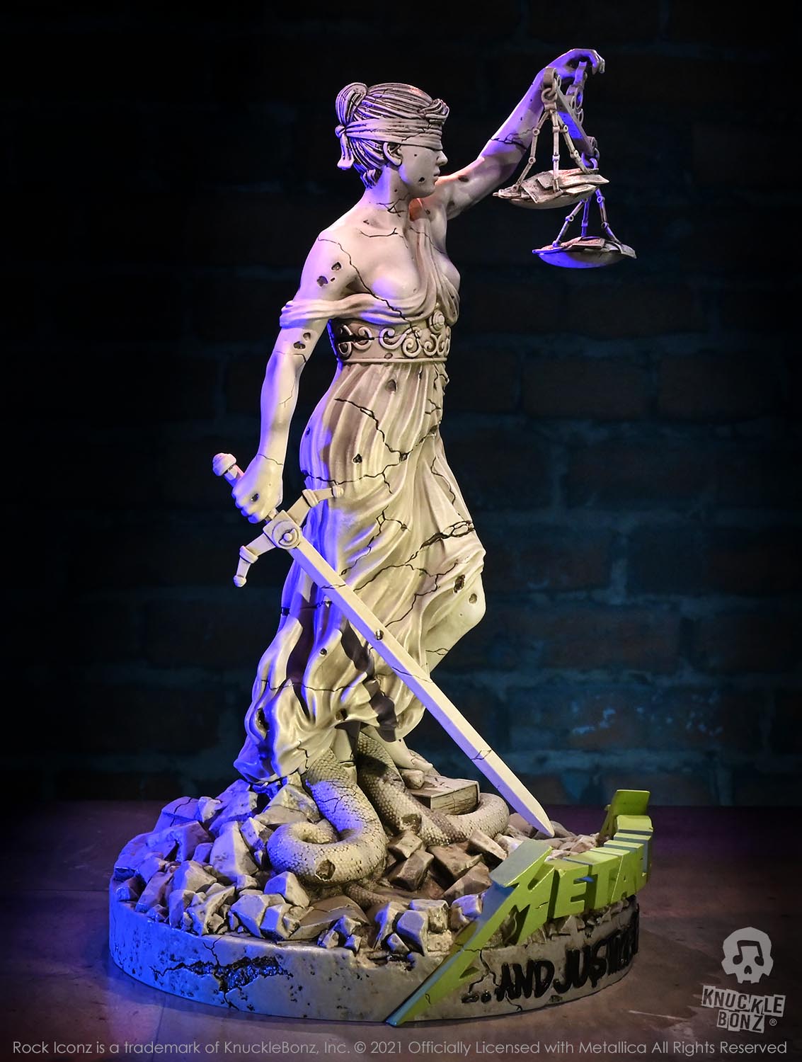 Metallica Lady Justice KnuckleBonz Statue