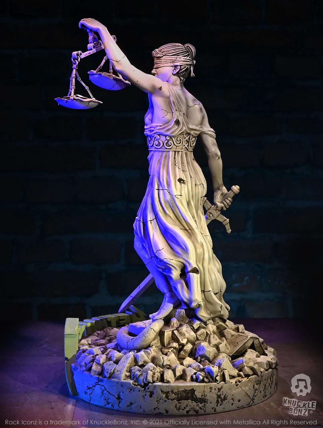 Metallica Lady Justice KnuckleBonz Statue