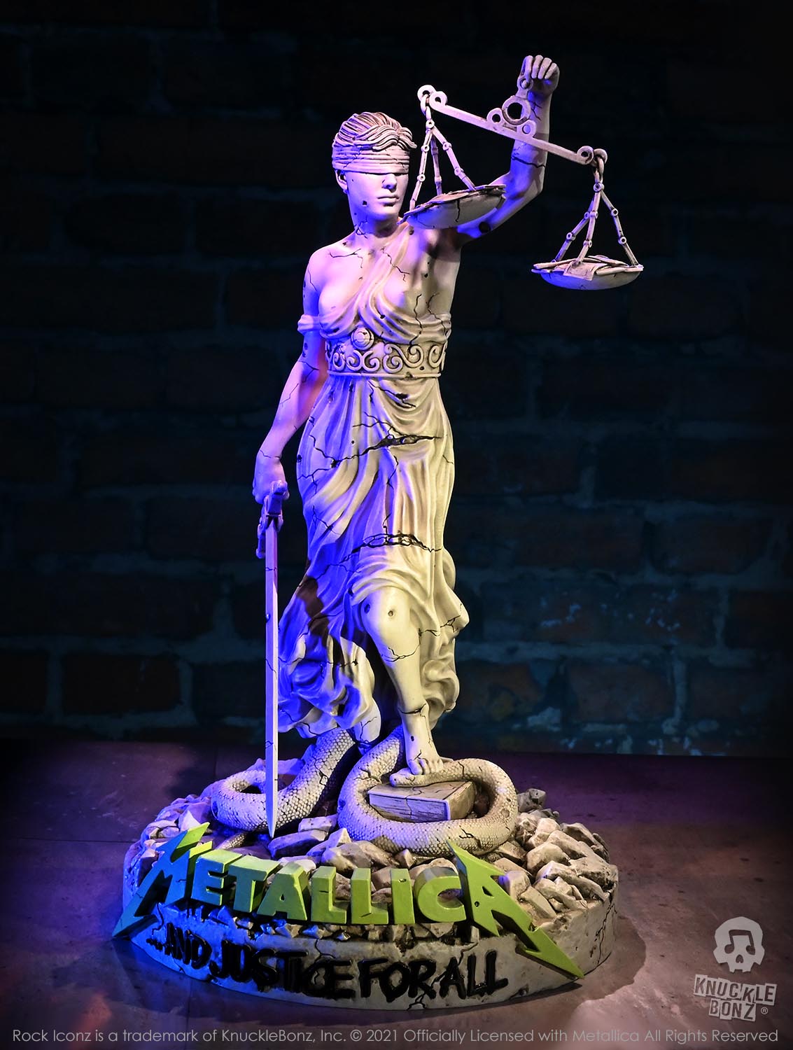 Metallica Lady Justice KnuckleBonz Statue