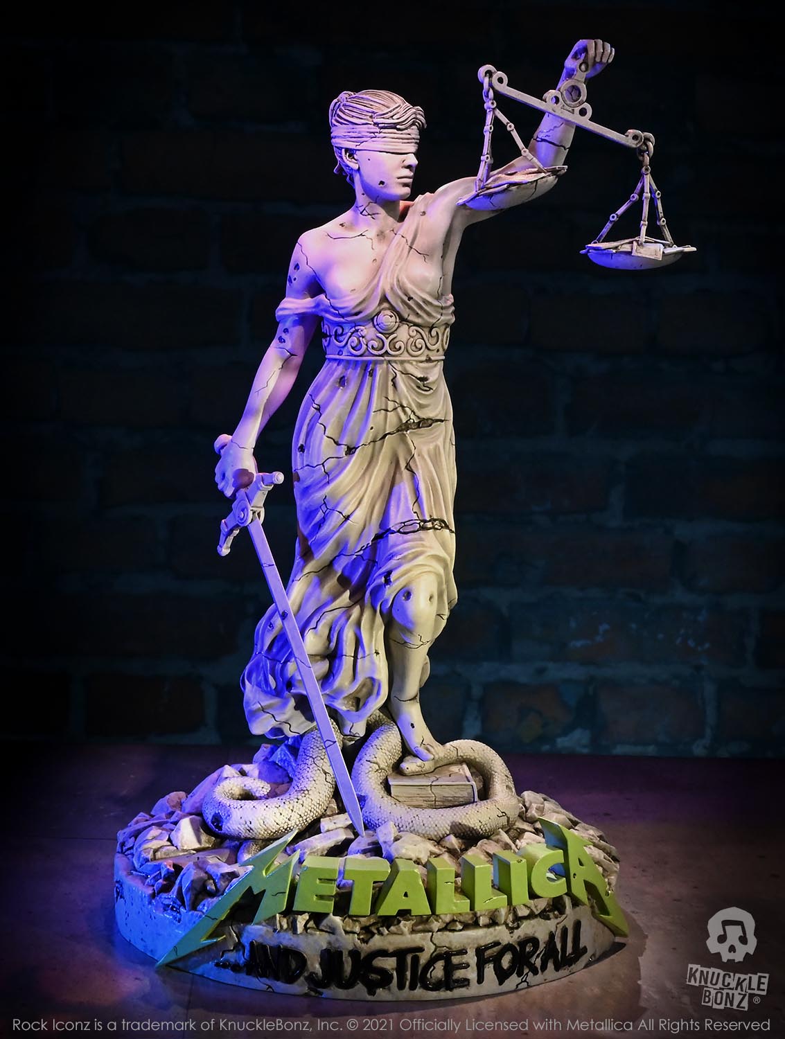 Metallica Lady Justice KnuckleBonz Statue