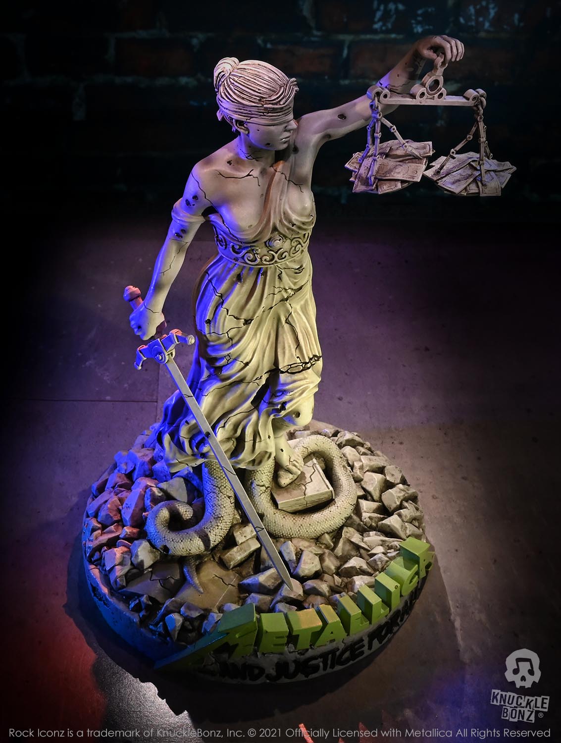 Metallica Lady Justice KnuckleBonz Statue