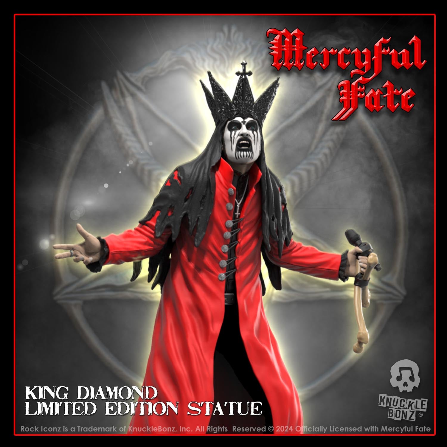 King Diamond III Mercyful Fate (RED) KnuckleBonz Statue