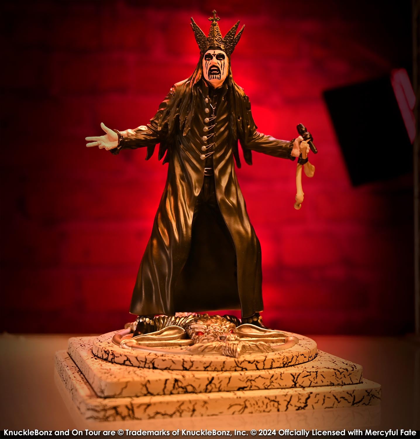 King Diamond III Mercyful Fate (BLACK) KnuckleBonz Statue