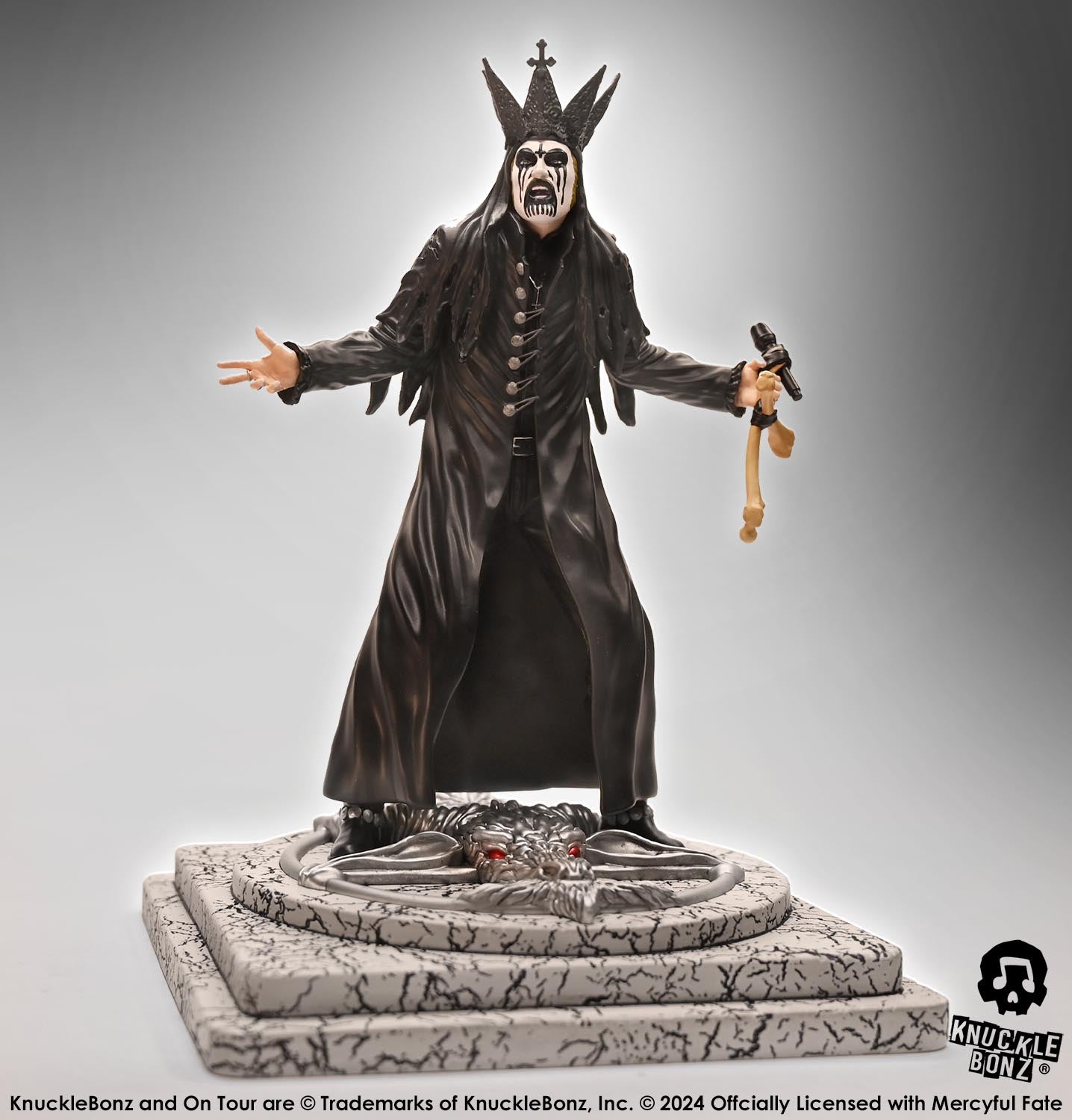 King Diamond III Mercyful Fate (BLACK) KnuckleBonz Statue