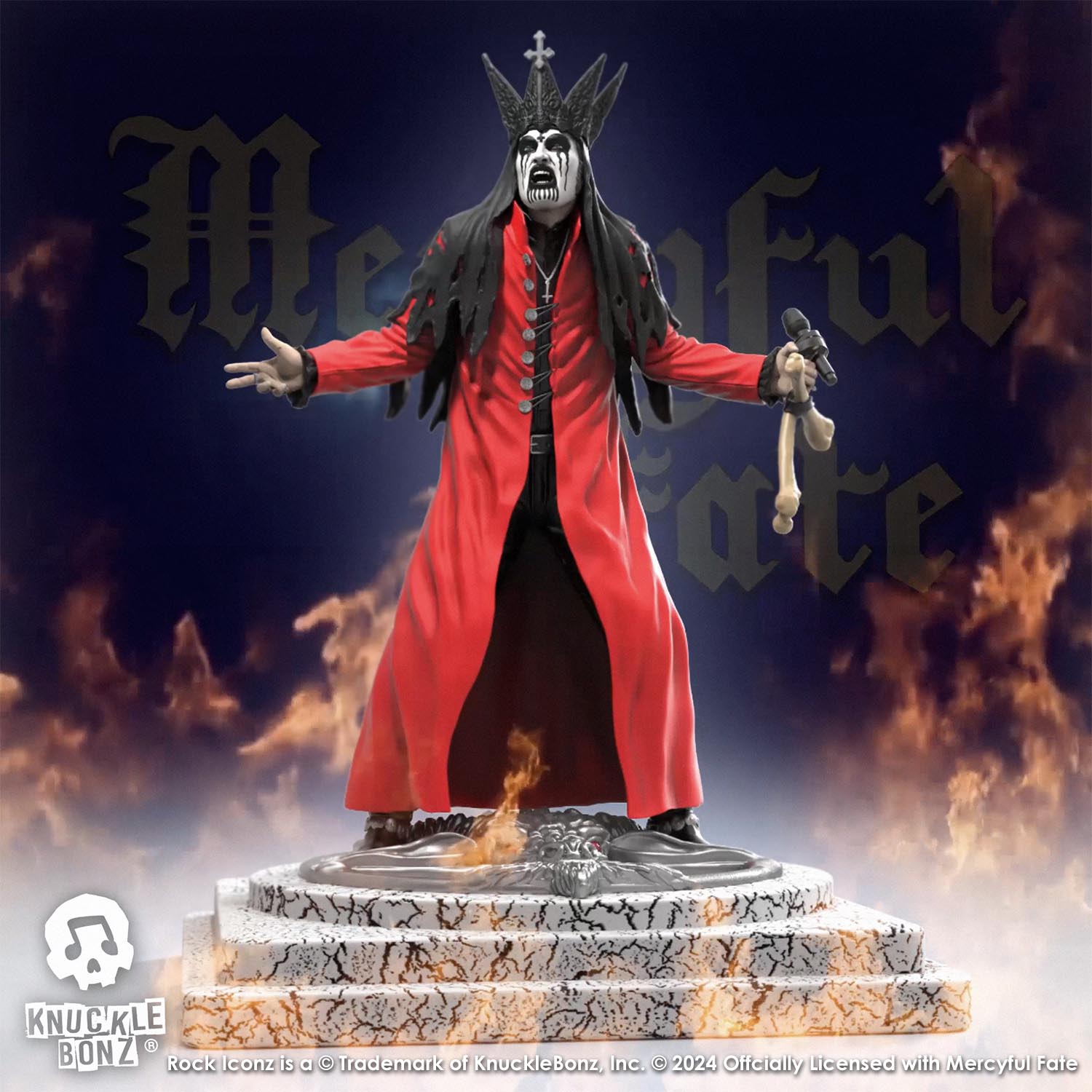 King Diamond III Mercyful Fate (RED) KnuckleBonz Statue