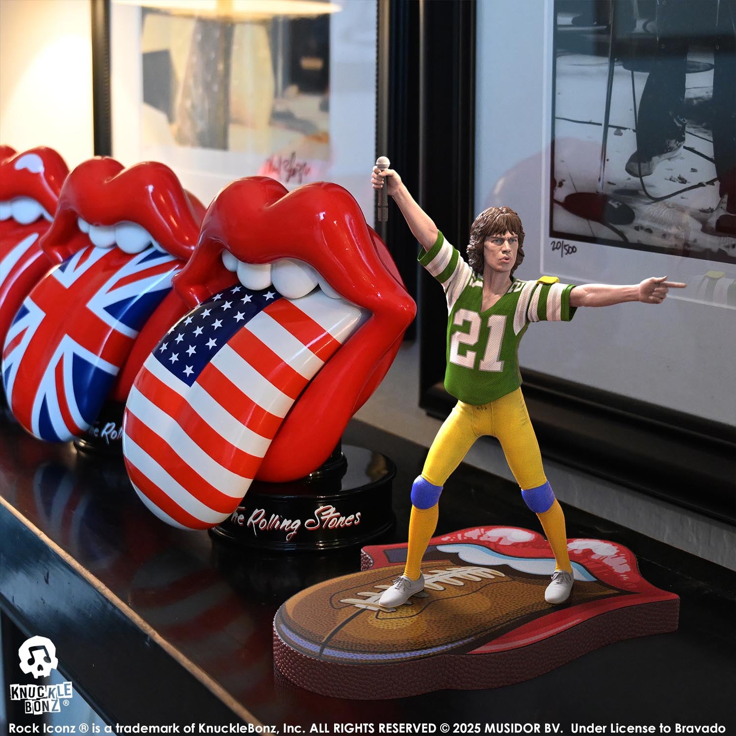 Rolling Stones Mick Jagger US Tour '81 (Green Jersey) KnuckleBonz Statue