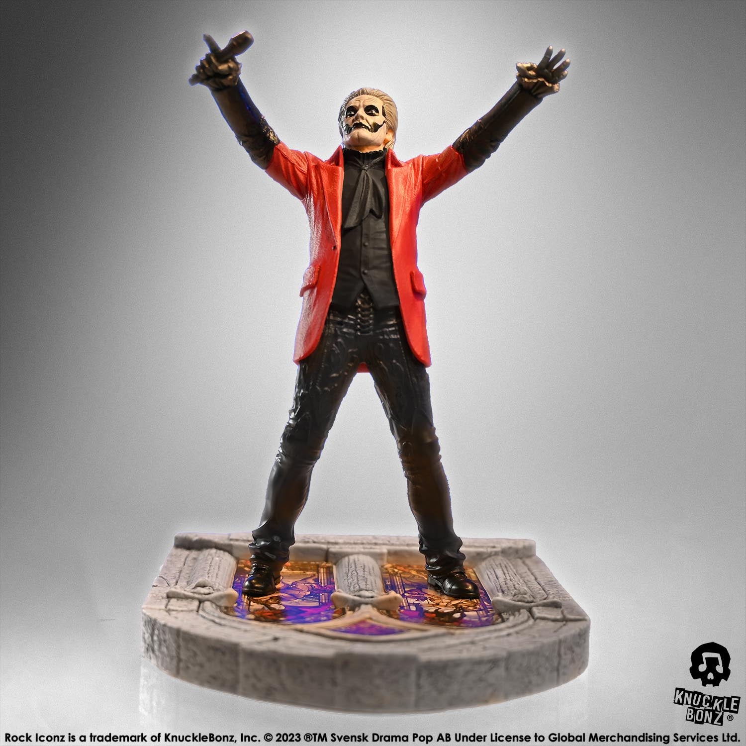 Ghost Papa Emeritus IV Red Jacket KnuckleBonz Statue