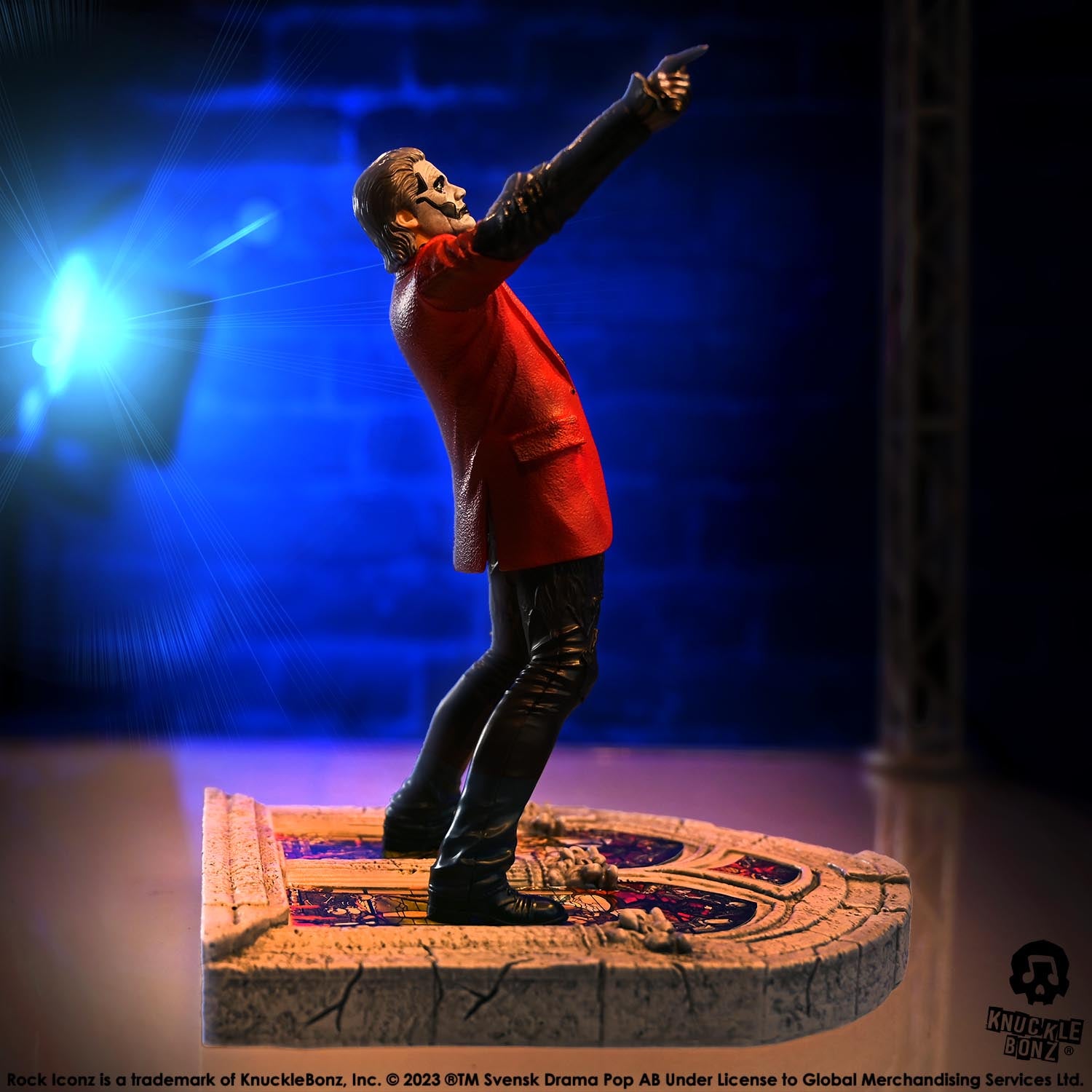 Ghost Papa Emeritus IV Red Jacket KnuckleBonz Statue