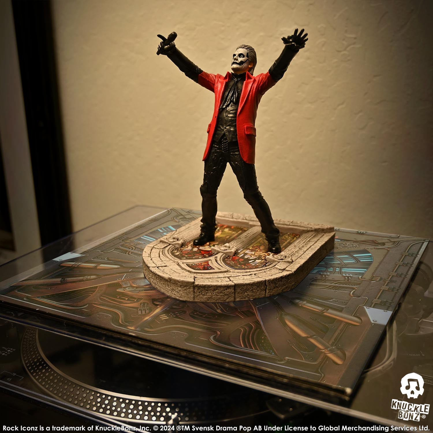 Ghost Papa Emeritus IV Red Jacket KnuckleBonz Statue