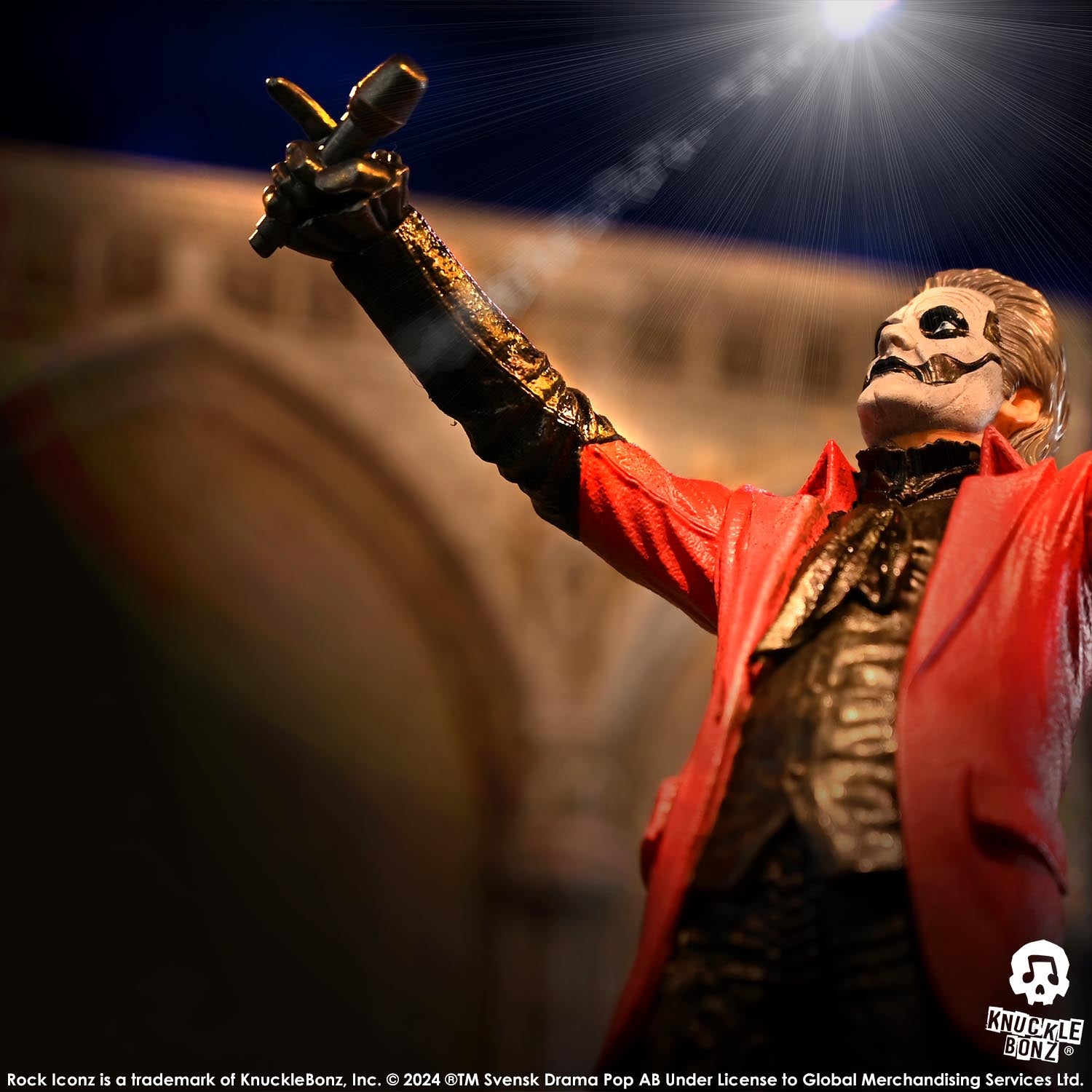 Ghost Papa Emeritus IV Red Jacket KnuckleBonz Statue