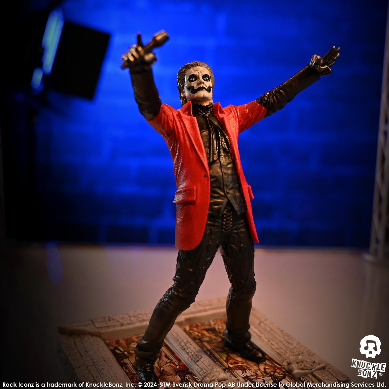 Ghost Papa Emeritus IV Red Jacket KnuckleBonz Statue