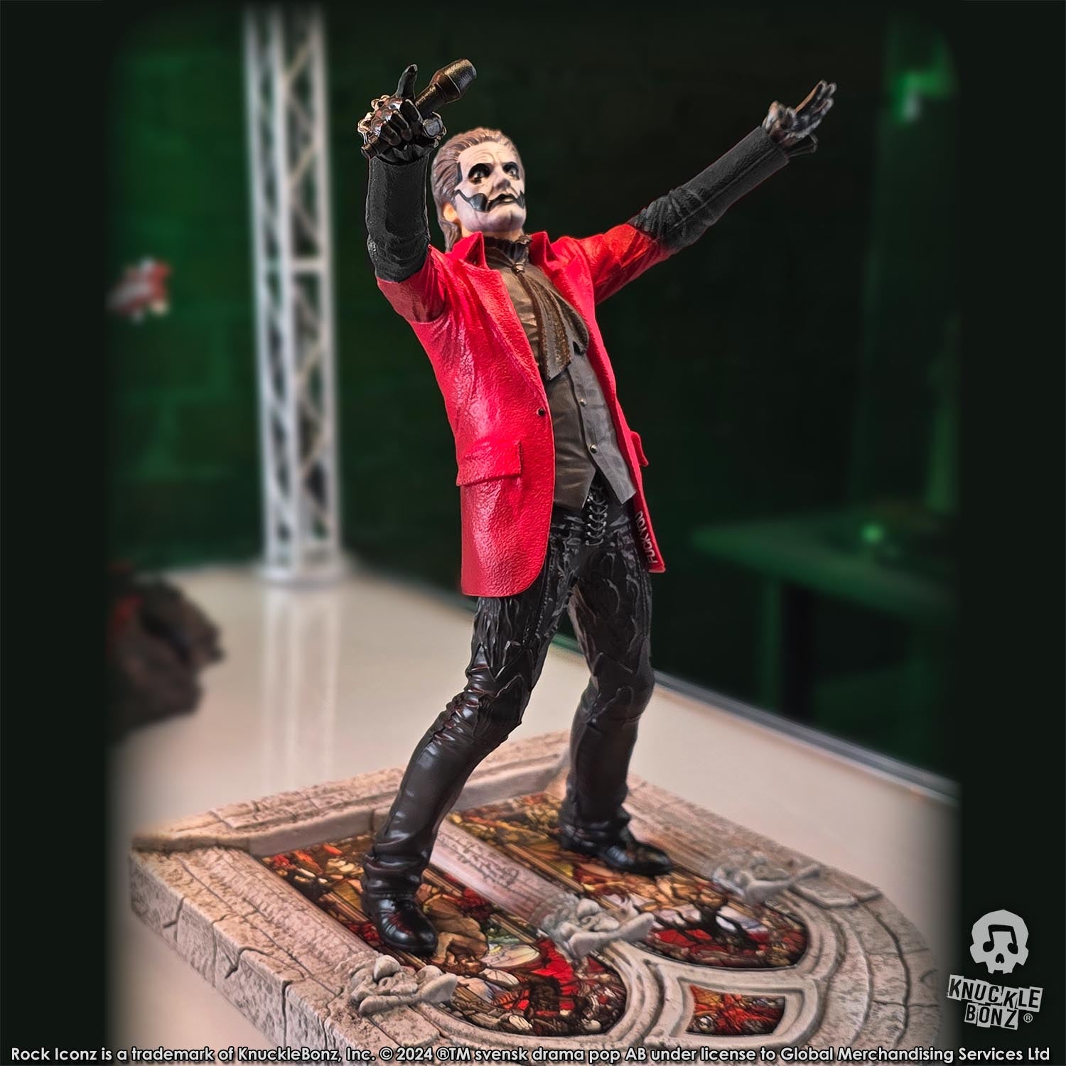 Ghost Papa Emeritus IV Red Jacket KnuckleBonz Statue
