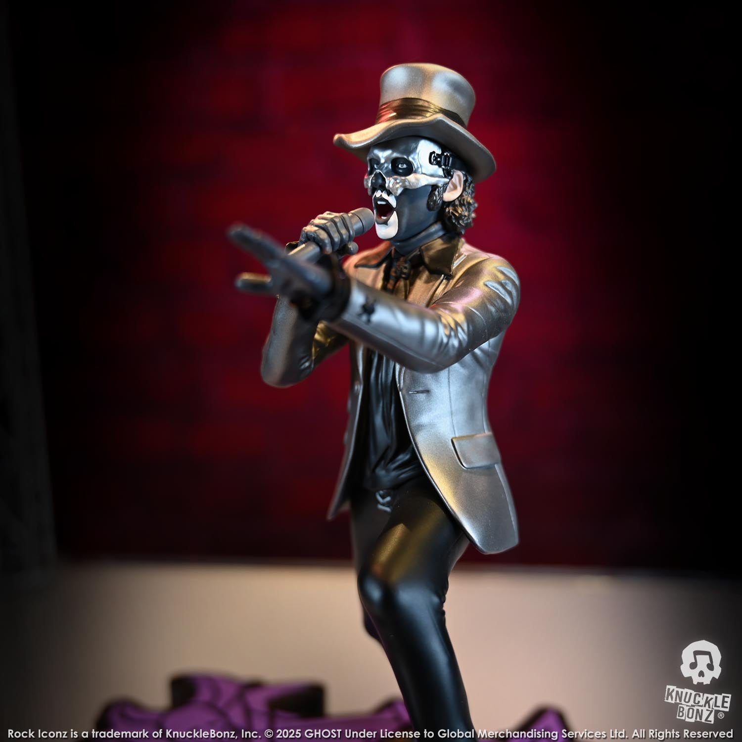 Ghost Papa V Perpetua Top Hat KnuckleBonz Statue