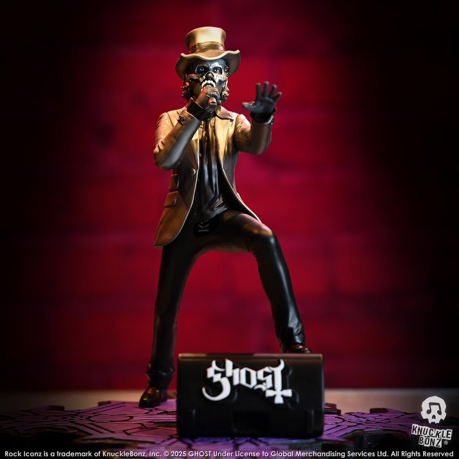 Ghost Papa V Perpetua Top Hat KnuckleBonz Statue