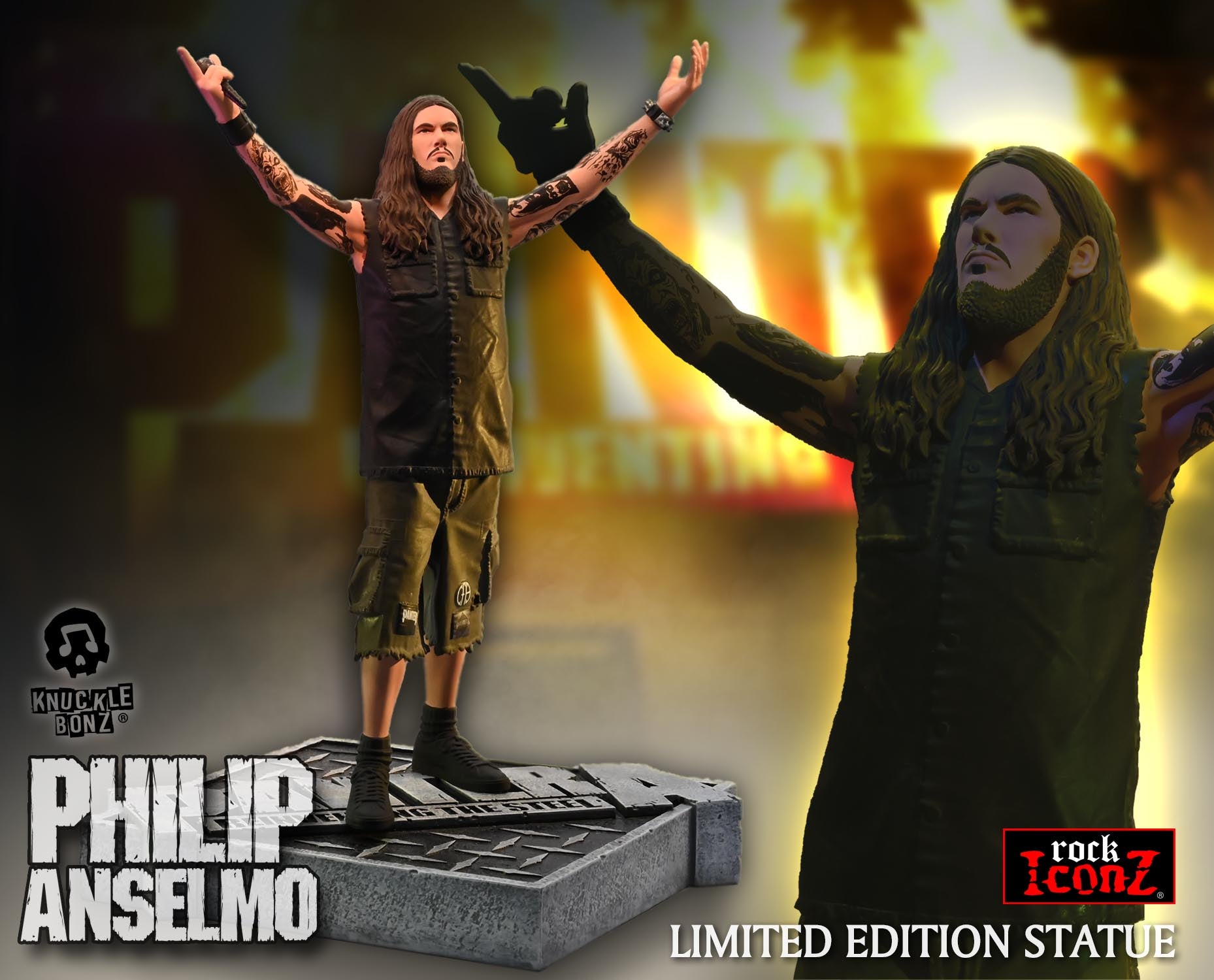 Pantera Philip Anselmo (Reinventing the Steel) KnuckleBonz Statue