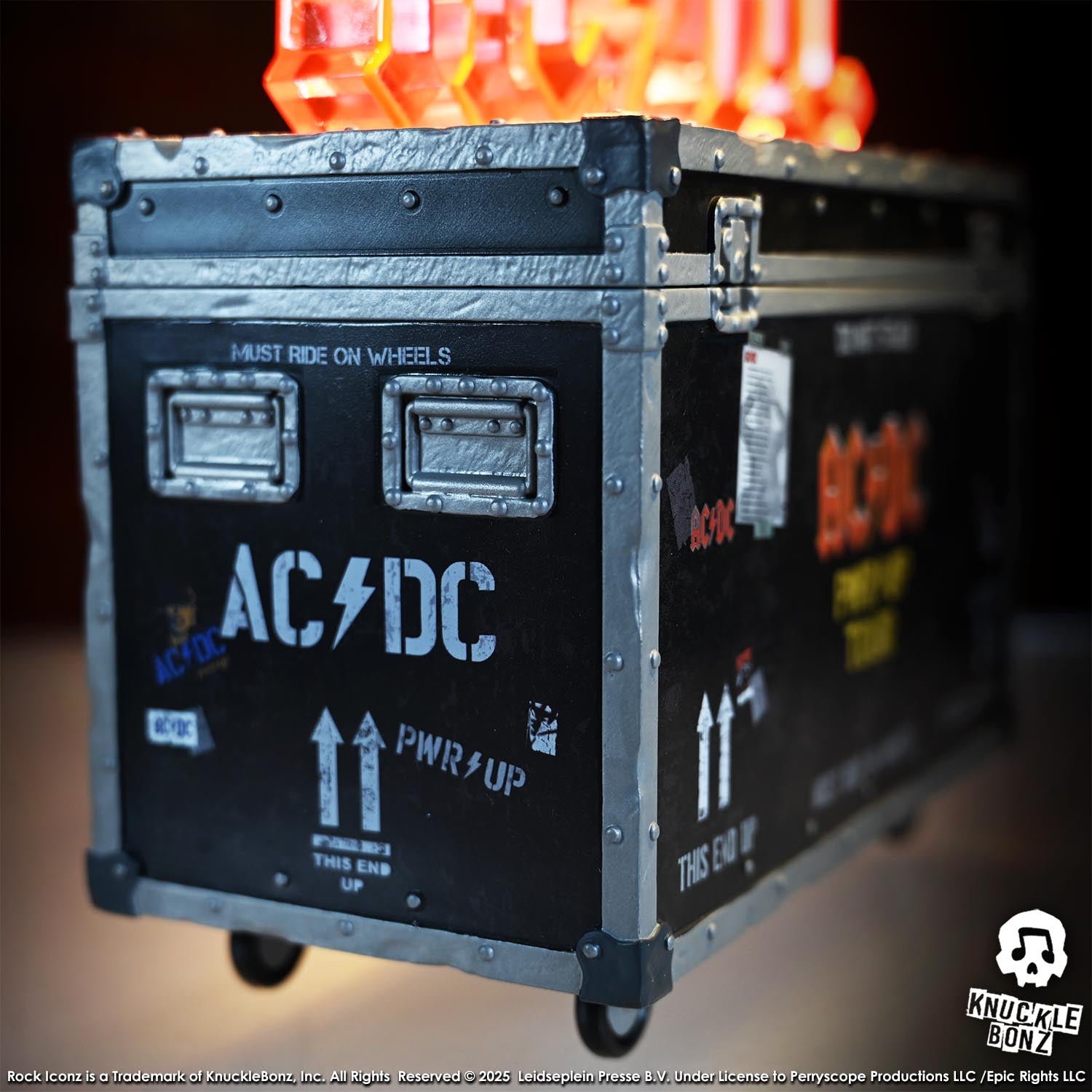 AC/DC PWR UP Road Case KnuckleBonz Statue