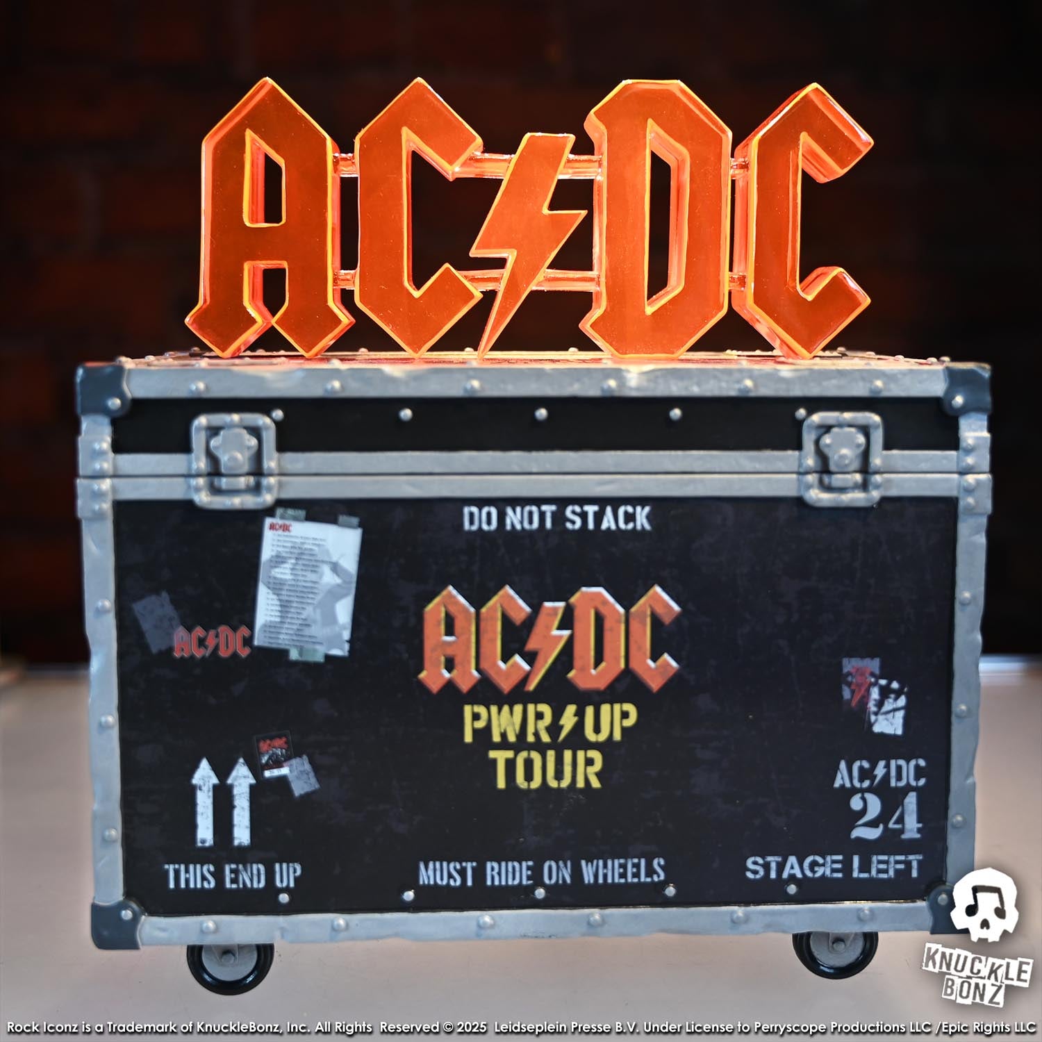 AC/DC PWR UP Road Case KnuckleBonz Statue