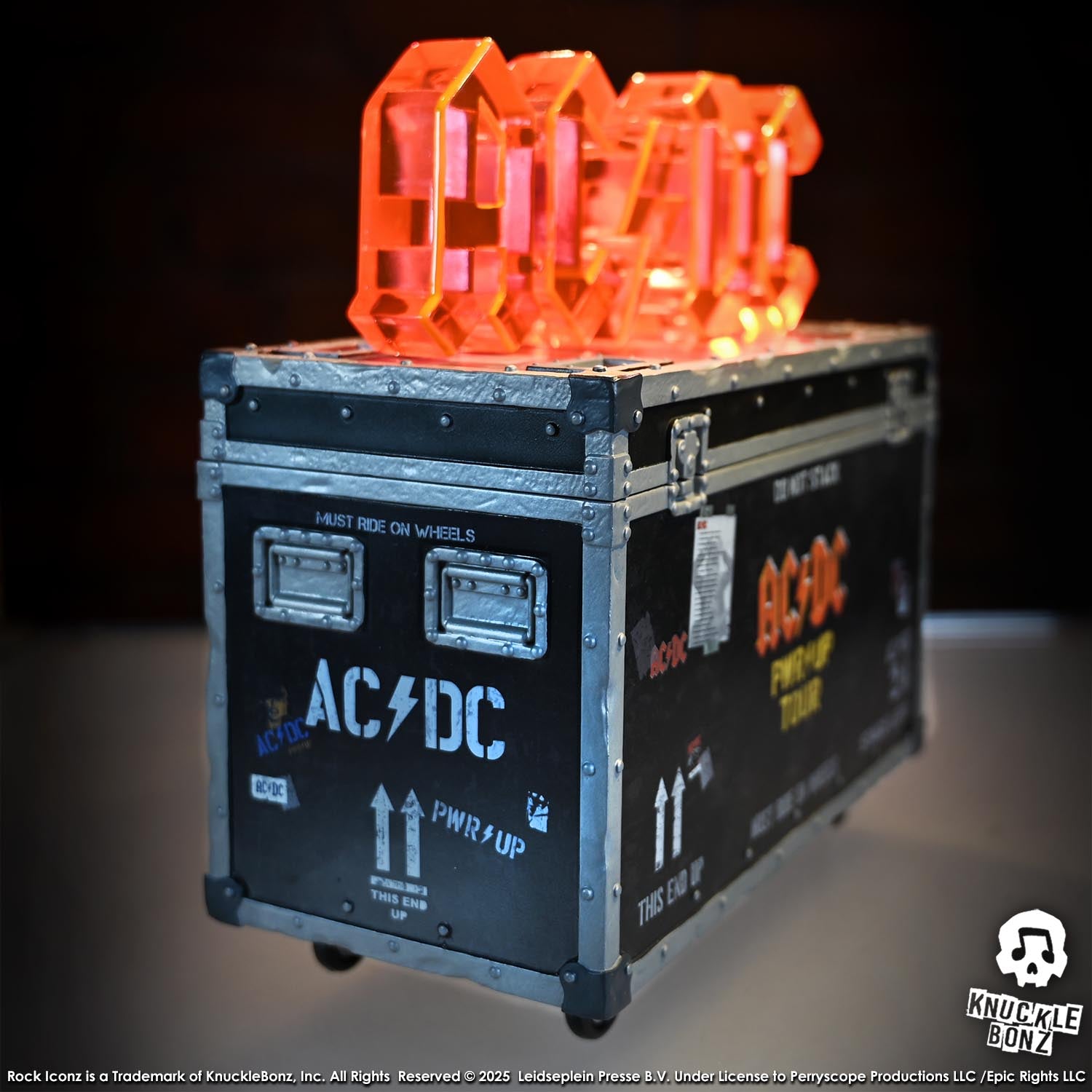AC/DC PWR UP Road Case KnuckleBonz Statue