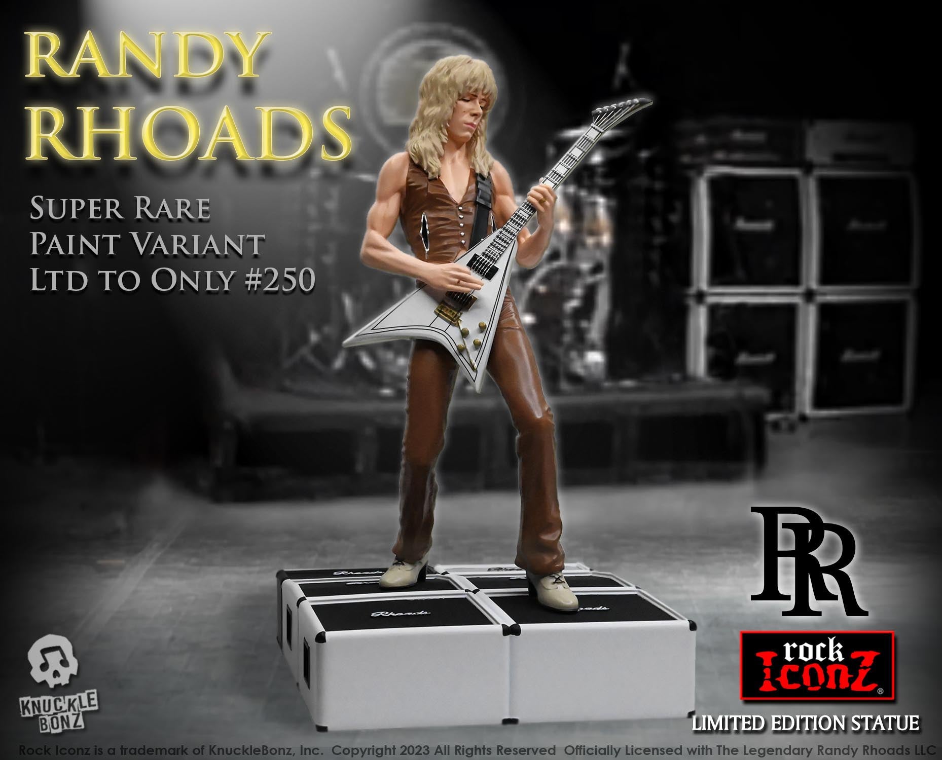 Randy Rhoads III White Guitar Variant KnuckleBonz Statue